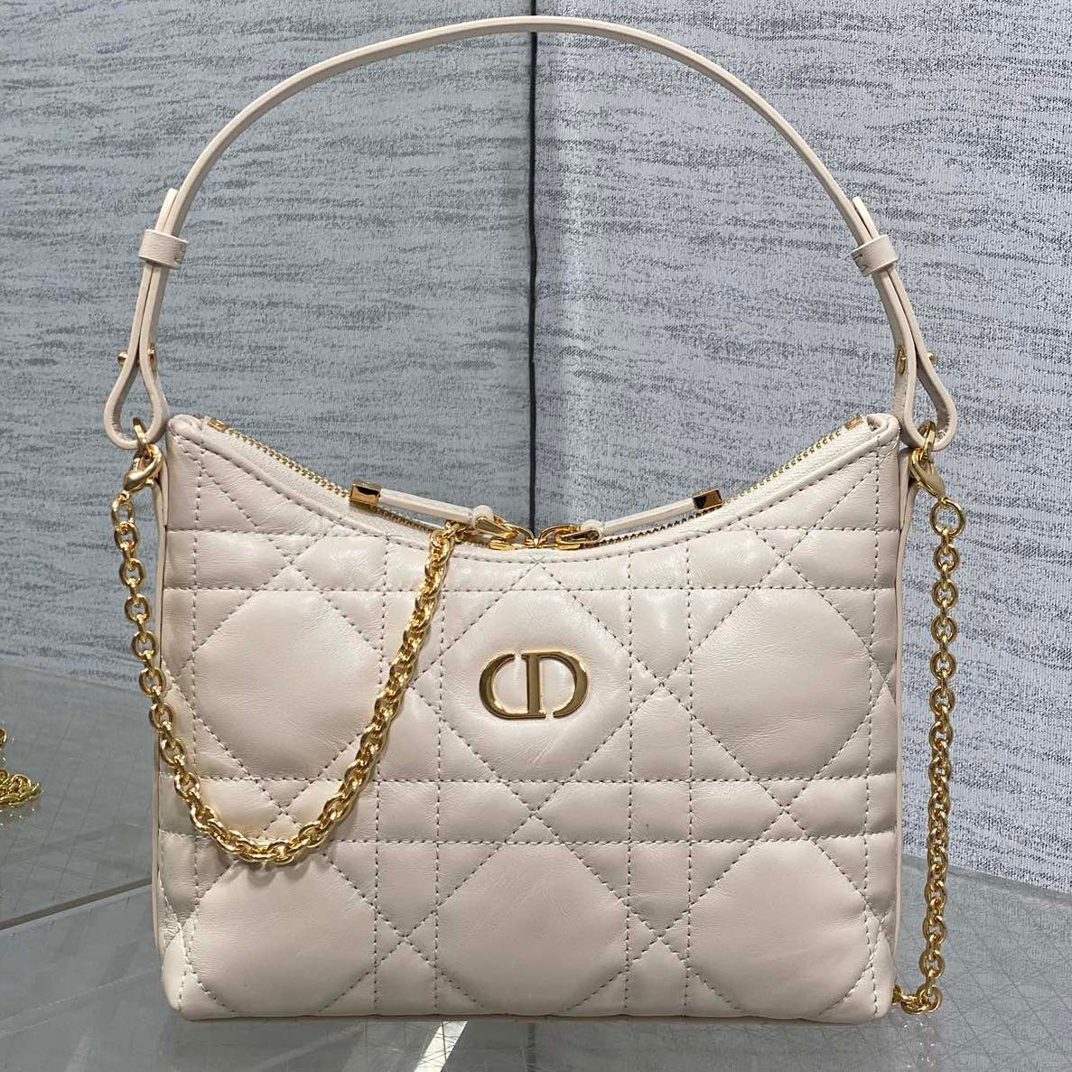 Dior 2025 Bag 19cm Cream Lambskin 272826
