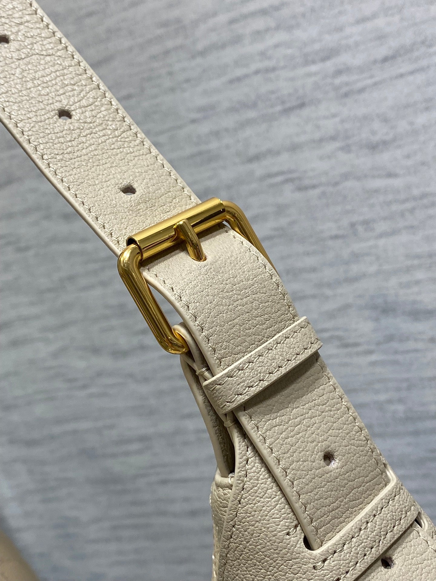 Dior 2025 Voyage Bag 34cm Powder Beige Grained Calfskin 267779