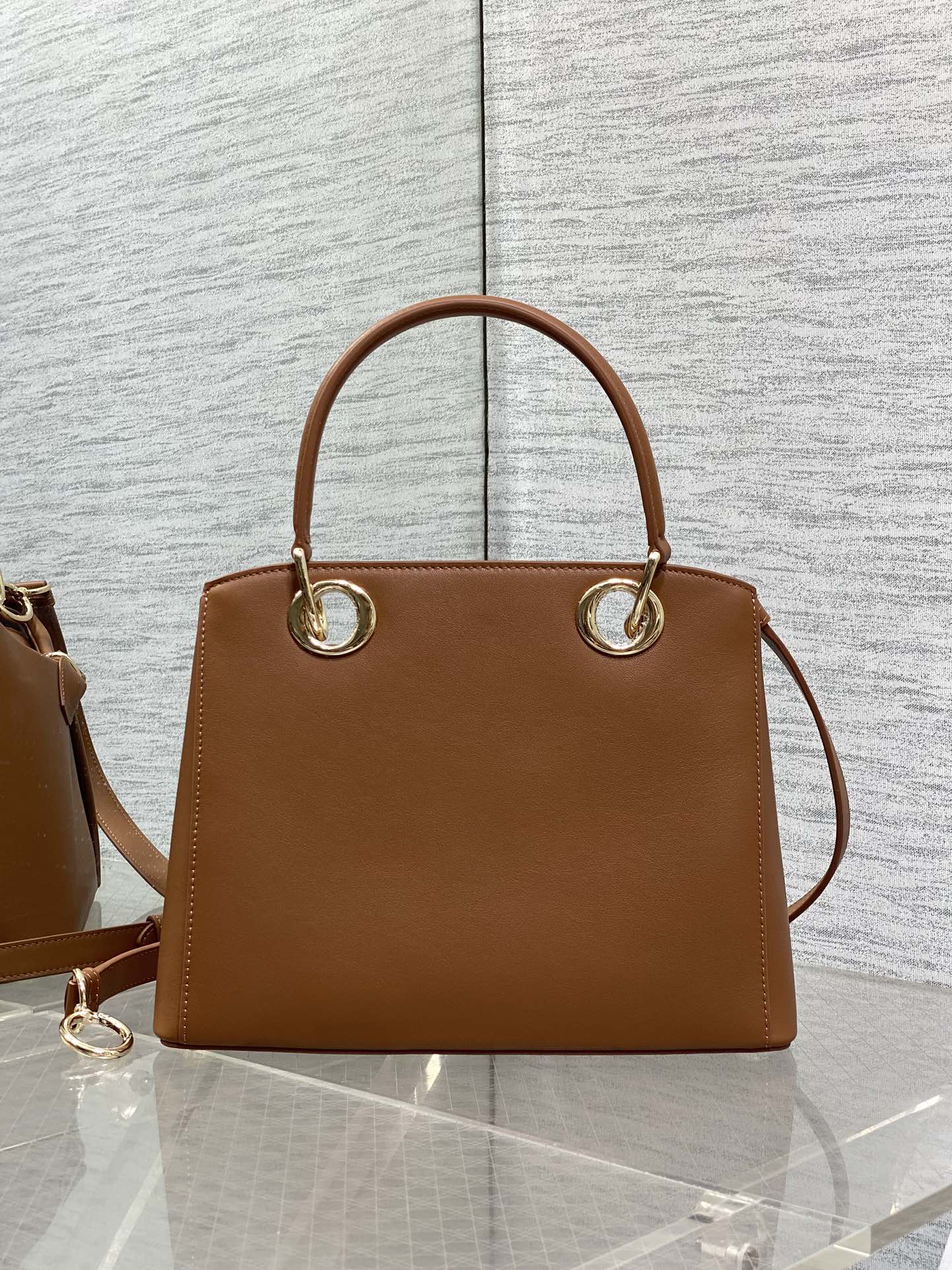 Dior 2025 Bow Bag 28cm Brown Leather 272511