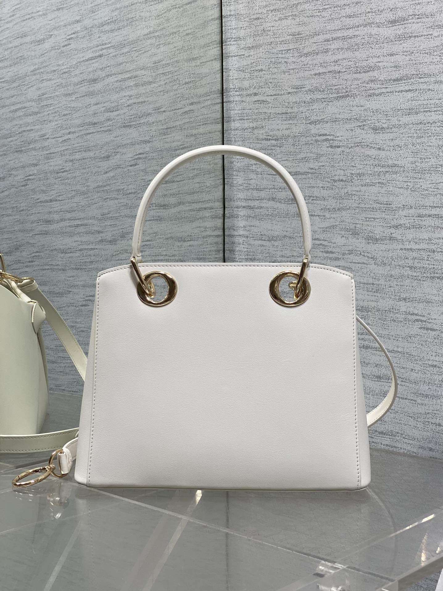 Dior 2025 Bow Bag 28cm White Leather 272515