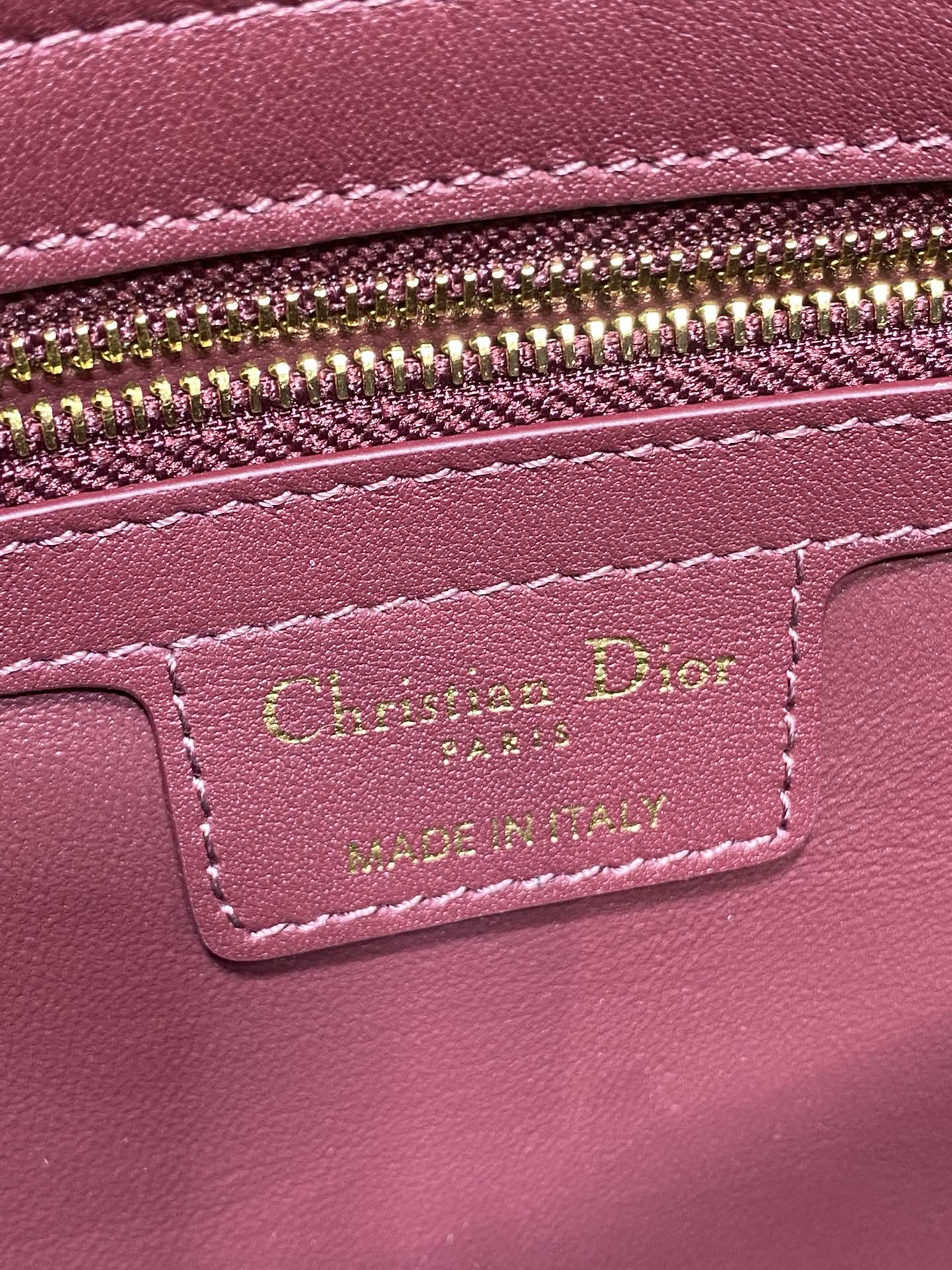 Dior 2025 Bow Bag 28cm Burgundy Leather 272517