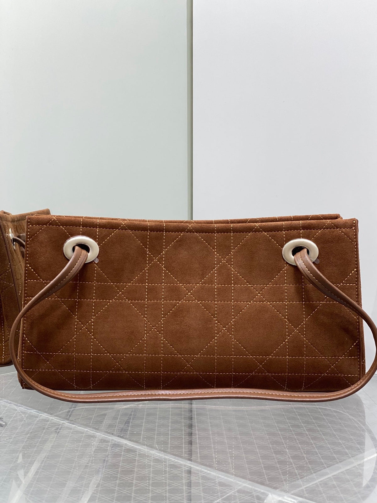 Dior 2026 Promenade Shopping Bag 31cm Suede Leather Canvas 408648