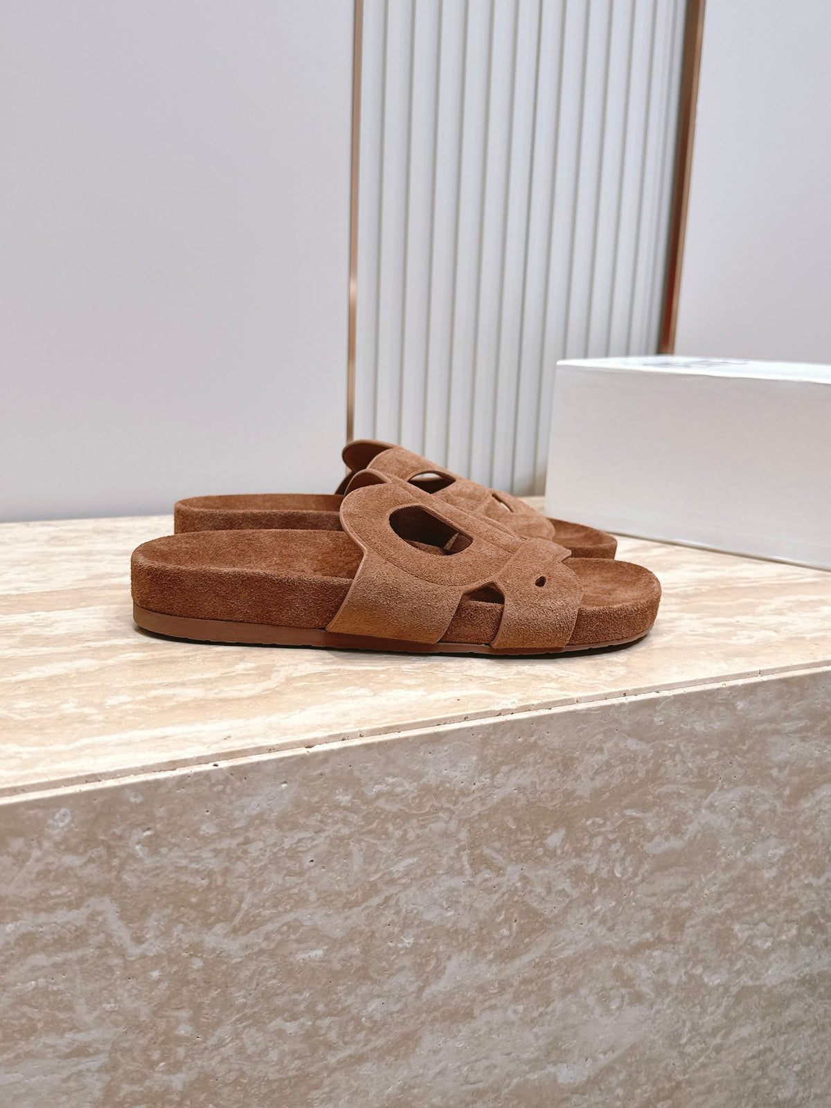Loewe 2026 Ease Monogram Sandals Suede Leather 122760