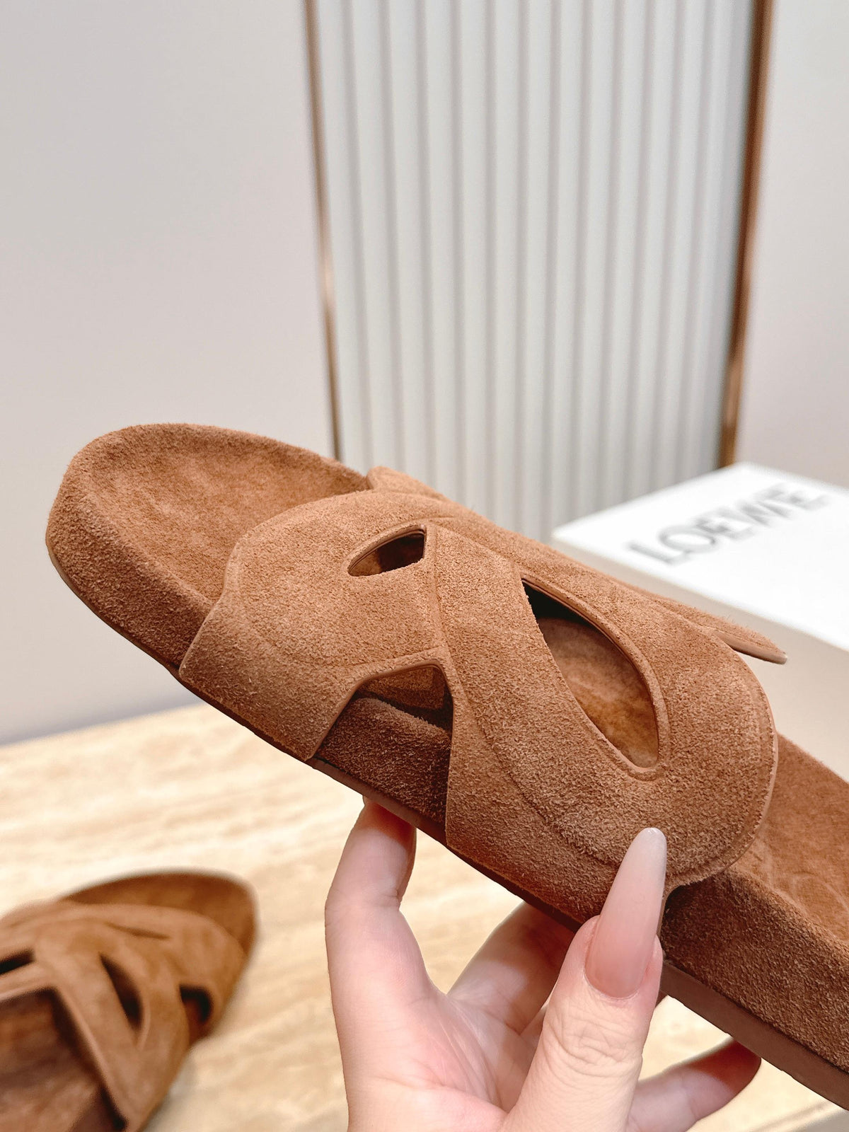 Loewe 2026 Ease Monogram Sandals Suede Leather 122760