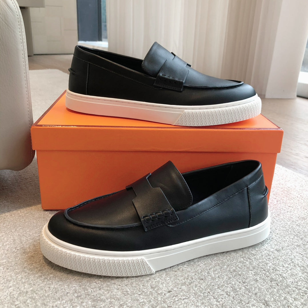 HM IKE SLIP-ON SNEAKER BLACK CALFSKIN
