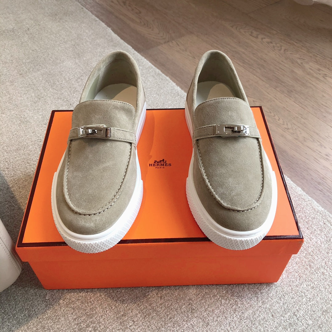 HM GAME SLIP-ON SNEAKER LIGHT GRAY SUEDE