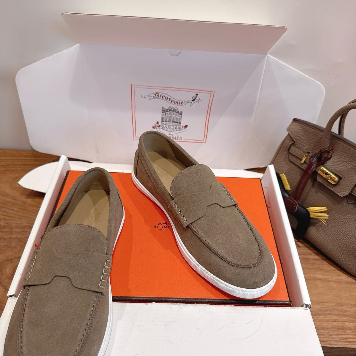 Hermes 2026 Job Loafers Suede 849203