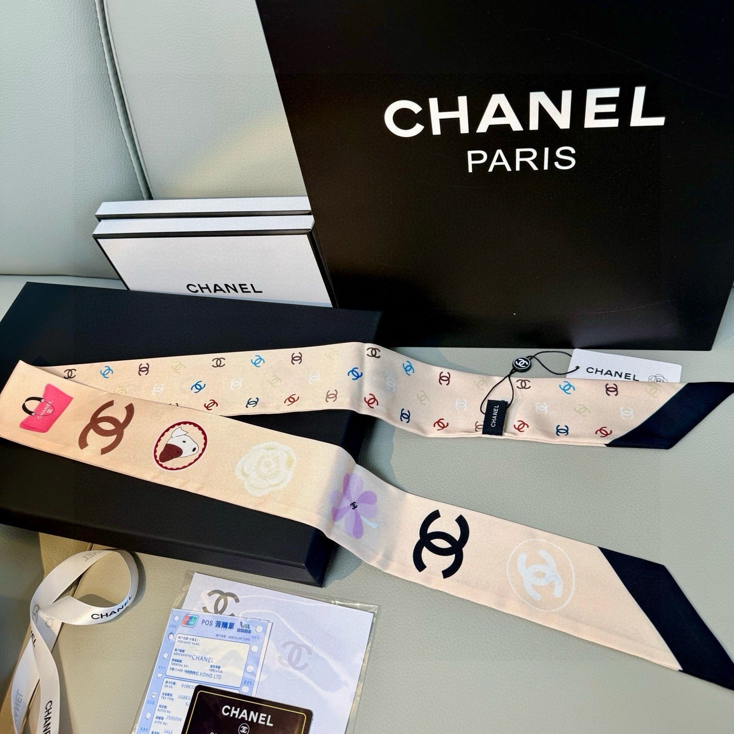 CC  Twilly Mini Star 120cm Light Yellow Mulberry Silk 943502