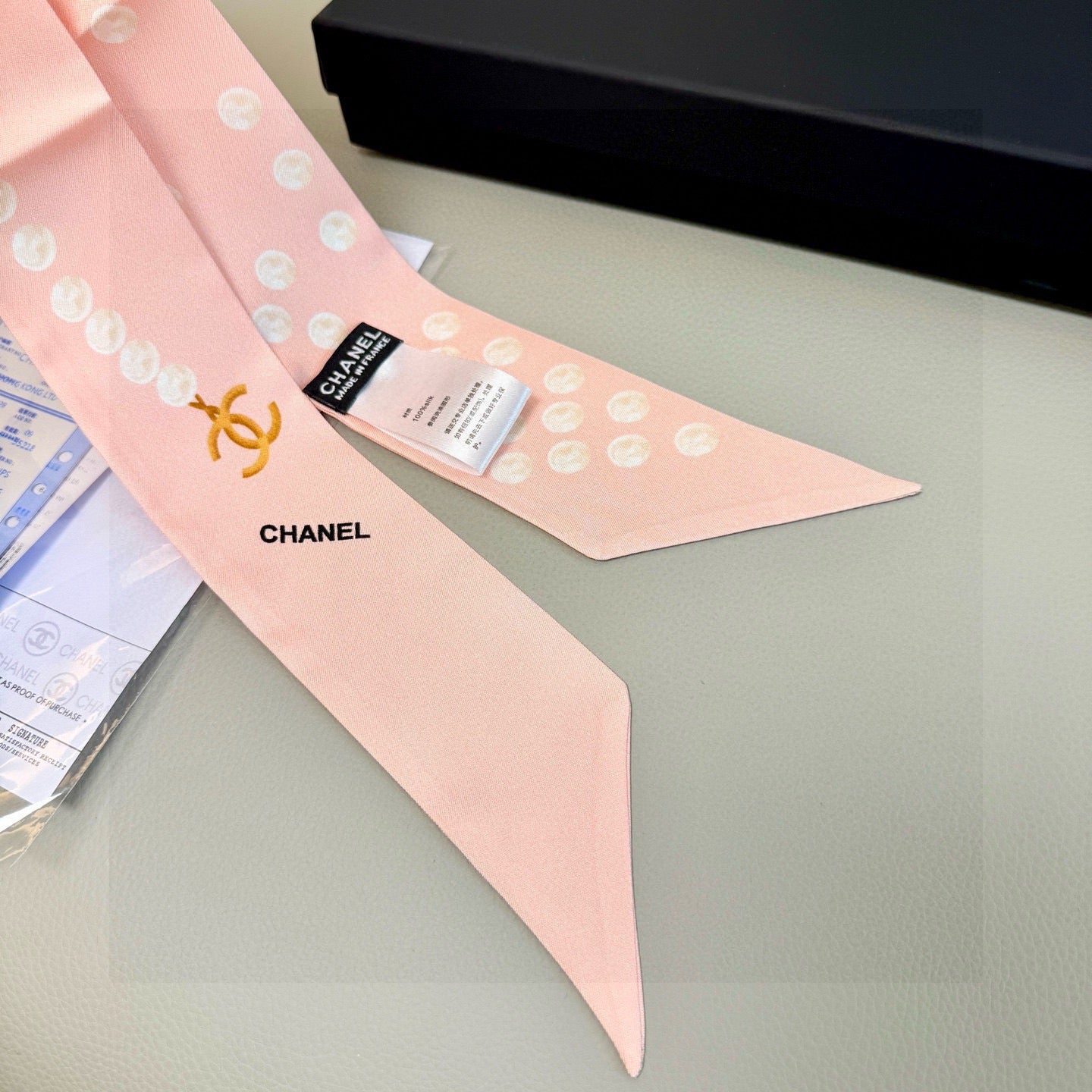 CC  Twilly Mini Scarf 120cm Light Pink Mulberry Silk 949111