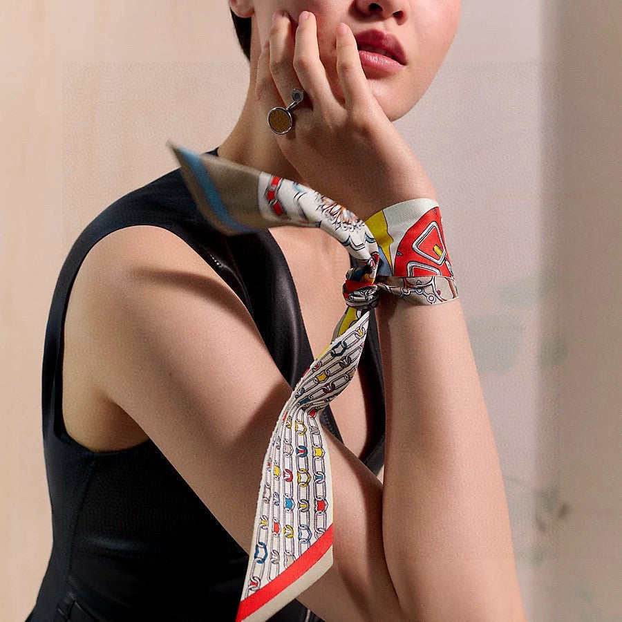 HM Twilly Mini Scarf 86CM Mutilcolor Mulberry Silk 967453