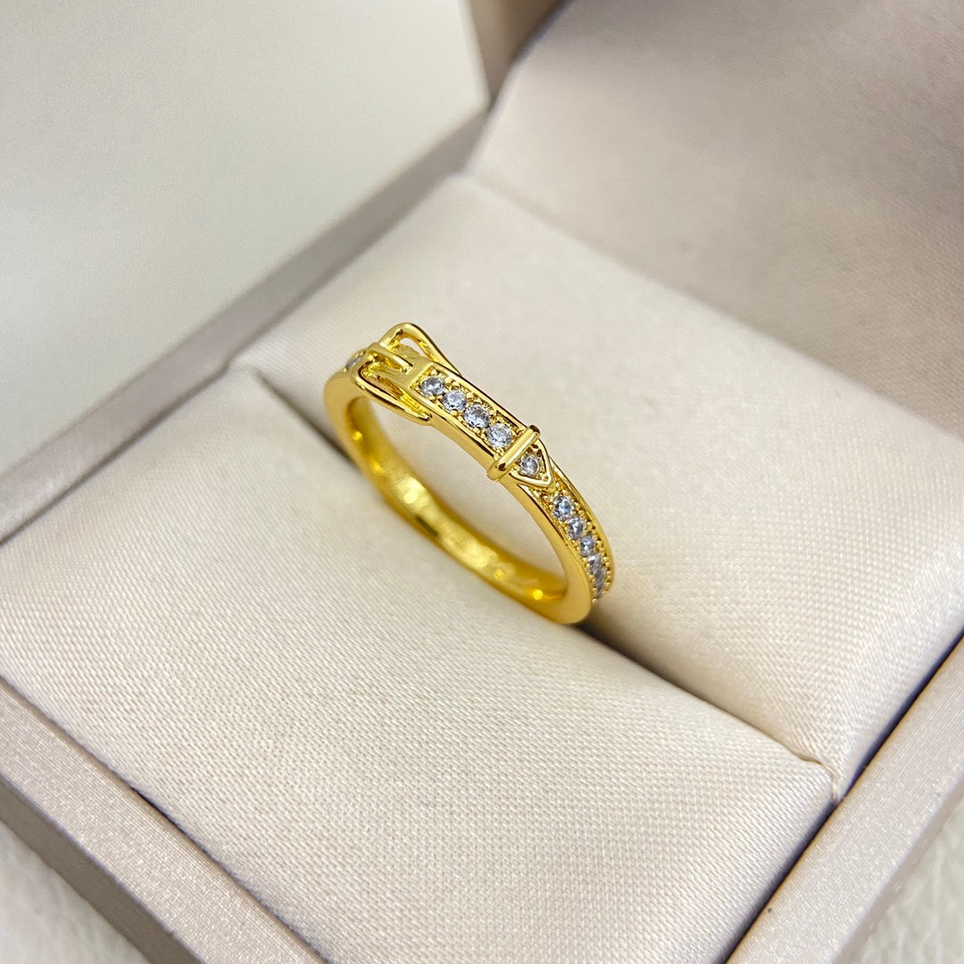 HM Buckle Full Diamond Ring
