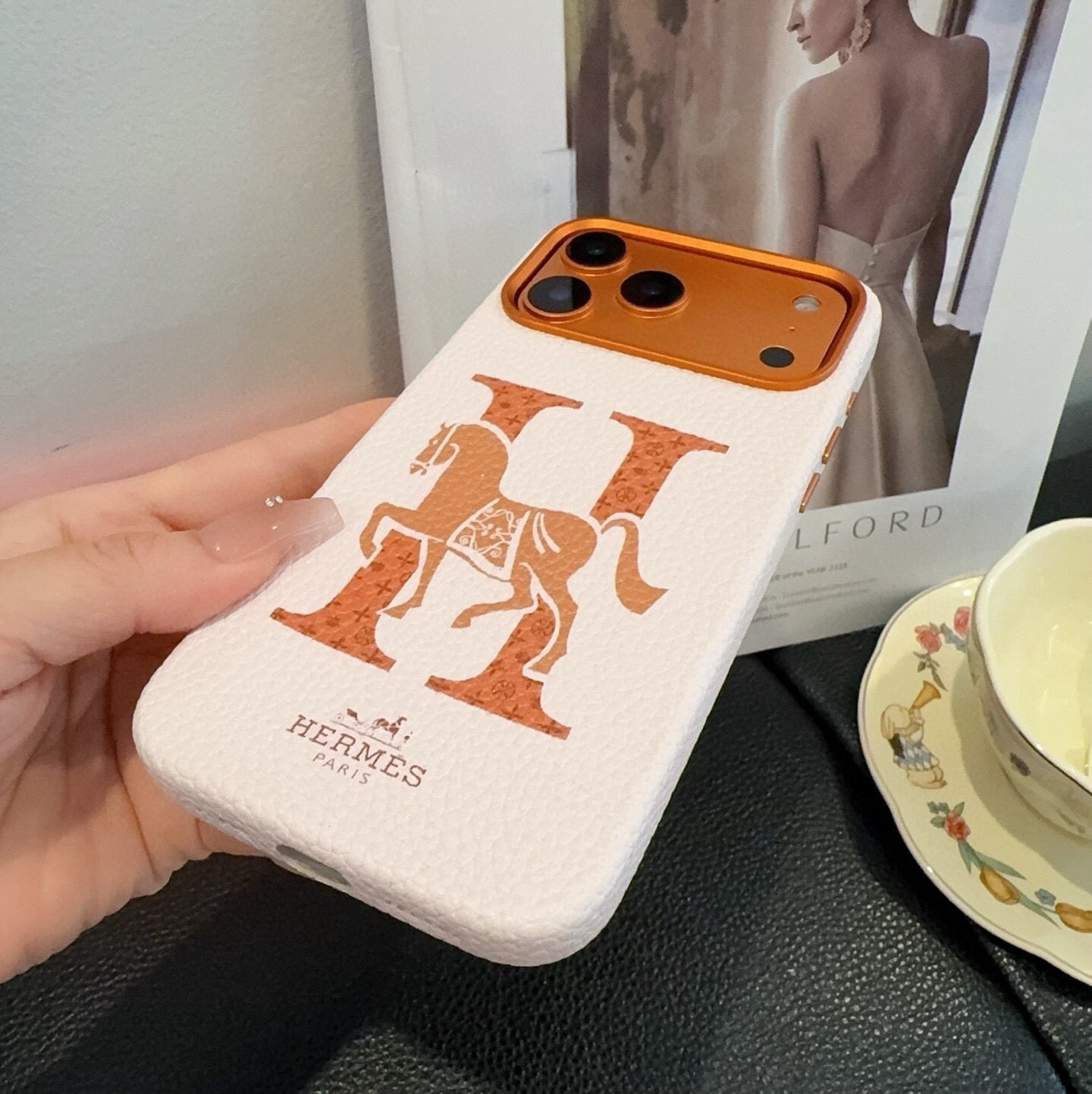 Hermes "HERMÈS PARIS" logo Phone Case 398662