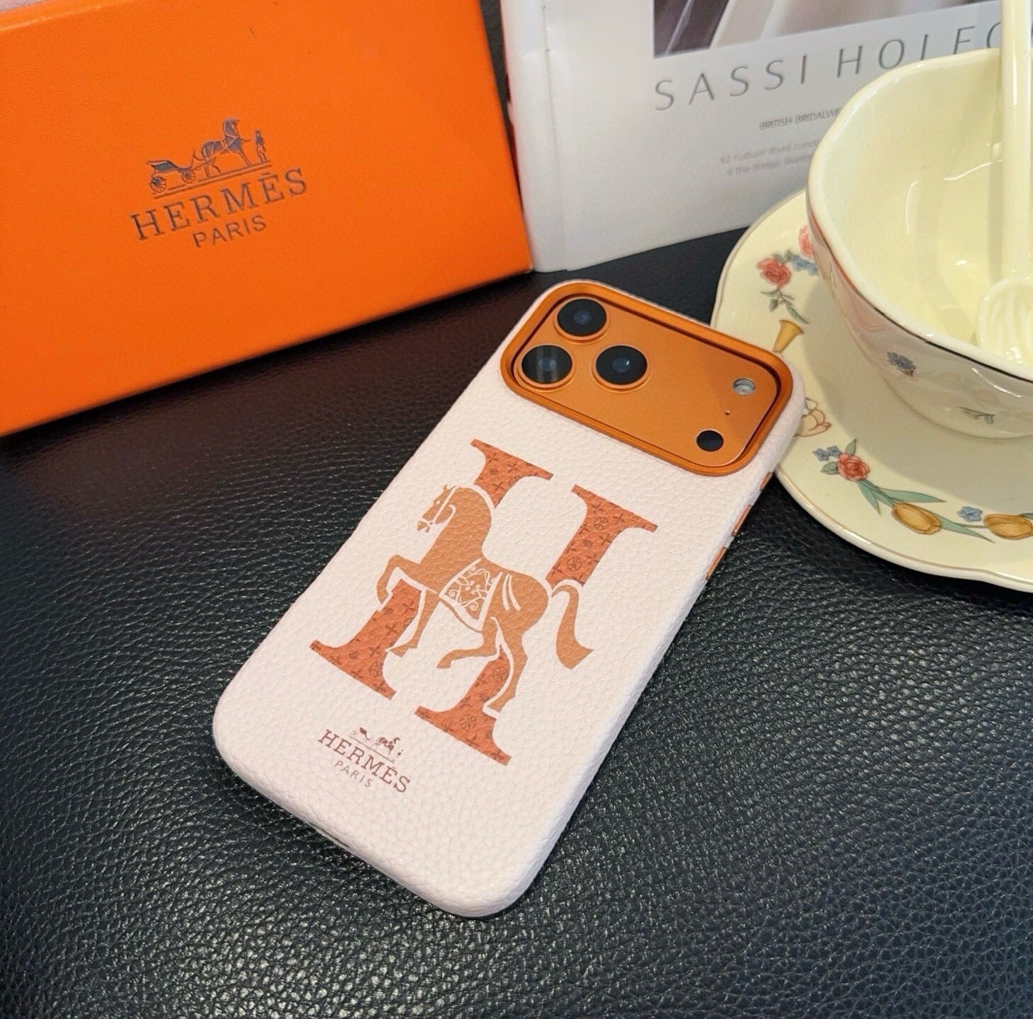 Hermes "HERMÈS PARIS" logo Phone Case 398662