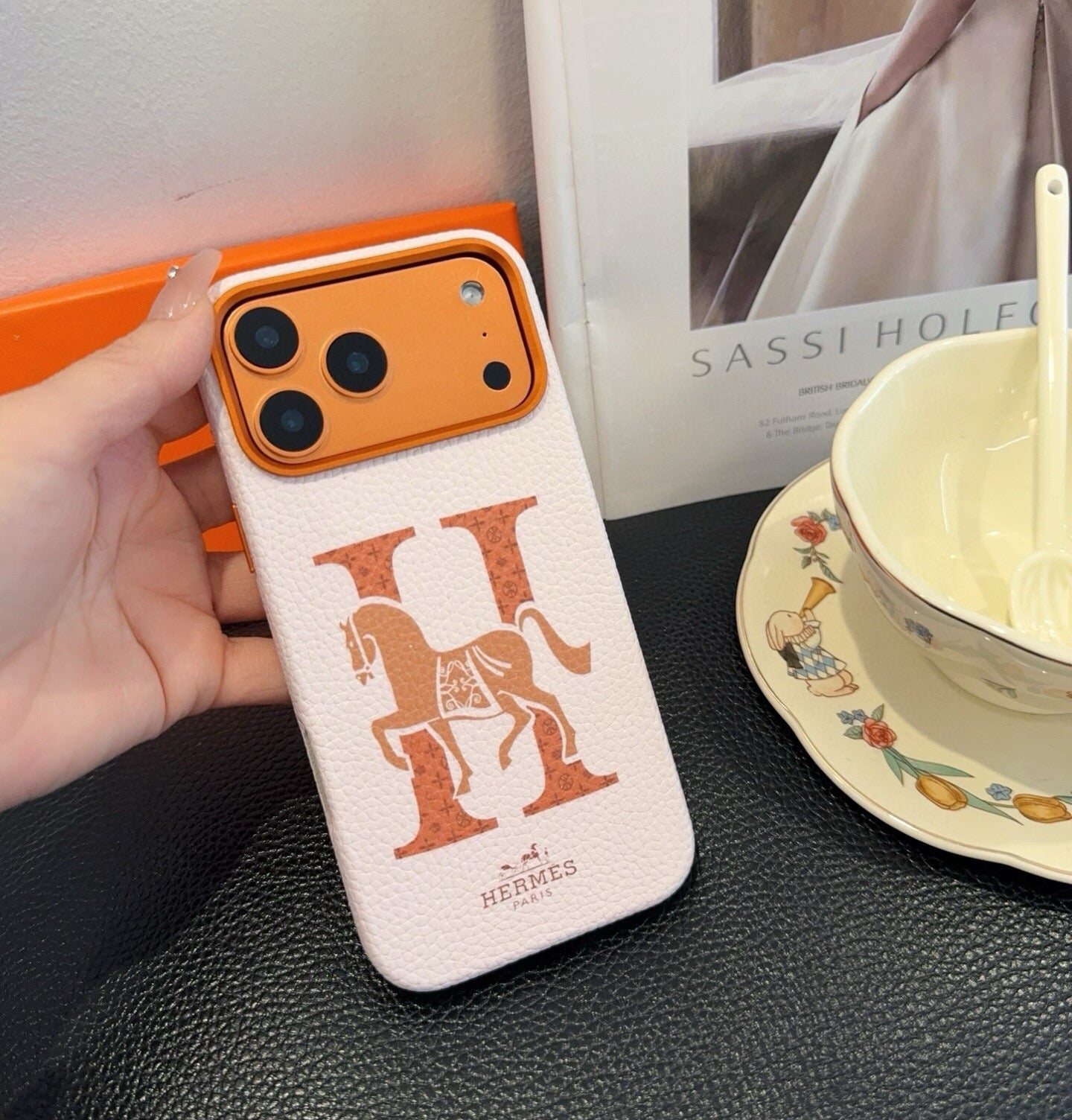Hermes "HERMÈS PARIS" logo Phone Case 398662