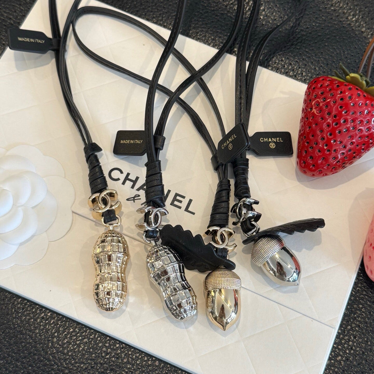 Chanel Silver Peanut Charm
