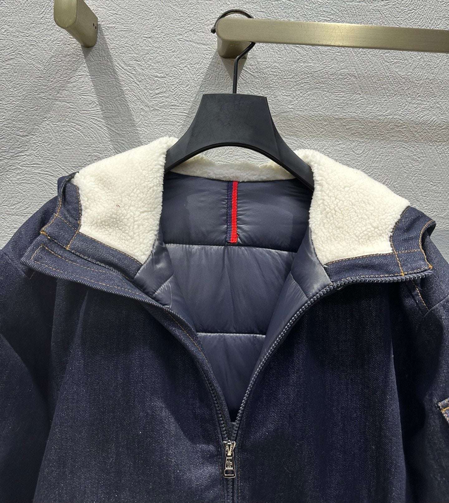 Moncler 2025 Enfant Nicolau Hooded Jacket Blue Denim Down