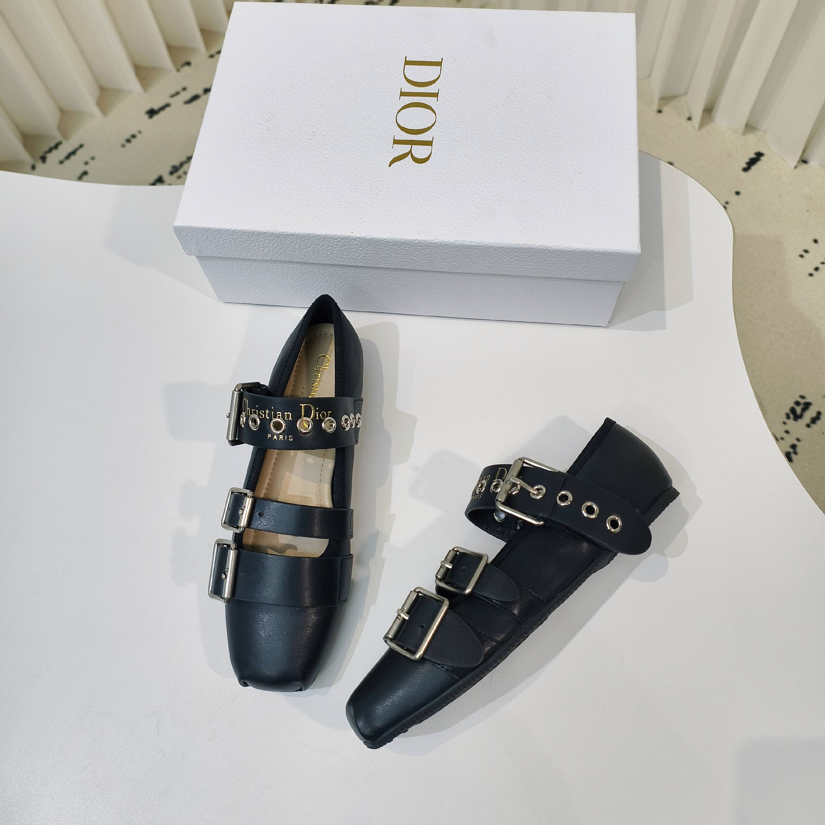 Dior 2026 Mary Jane Flats Suede Calfskin 927880