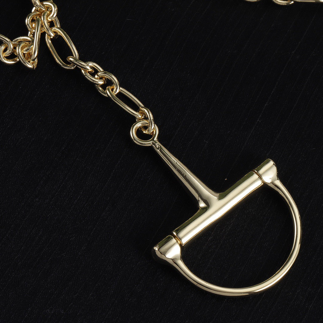 Gucci 2026 Half Horsebit Waist Chain Belt 204795