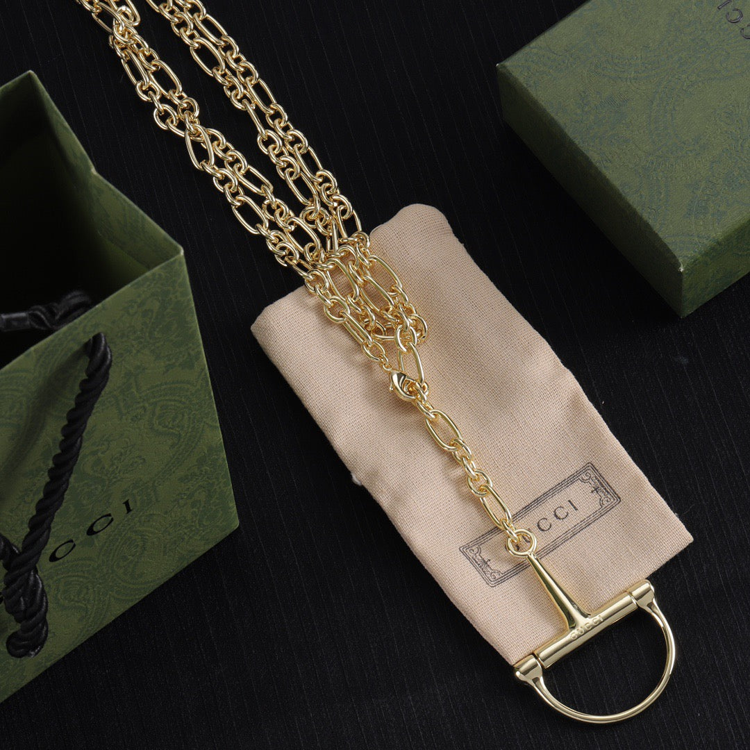 Gucci 2026 Half Horsebit Waist Chain Belt 204795