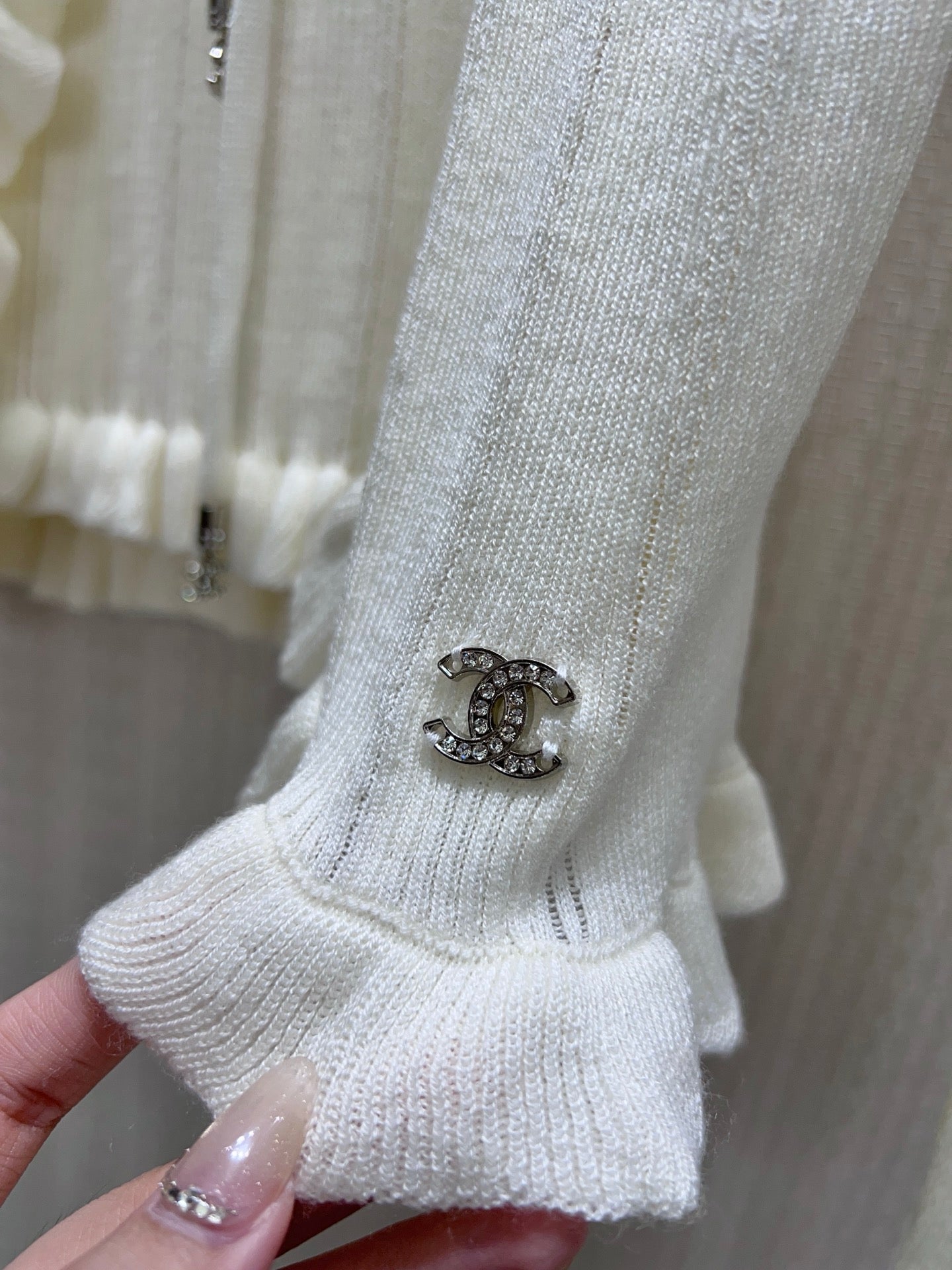 Chanel 2026 Two-piece Knit Set With Ruffled Details Cashmere 827627
