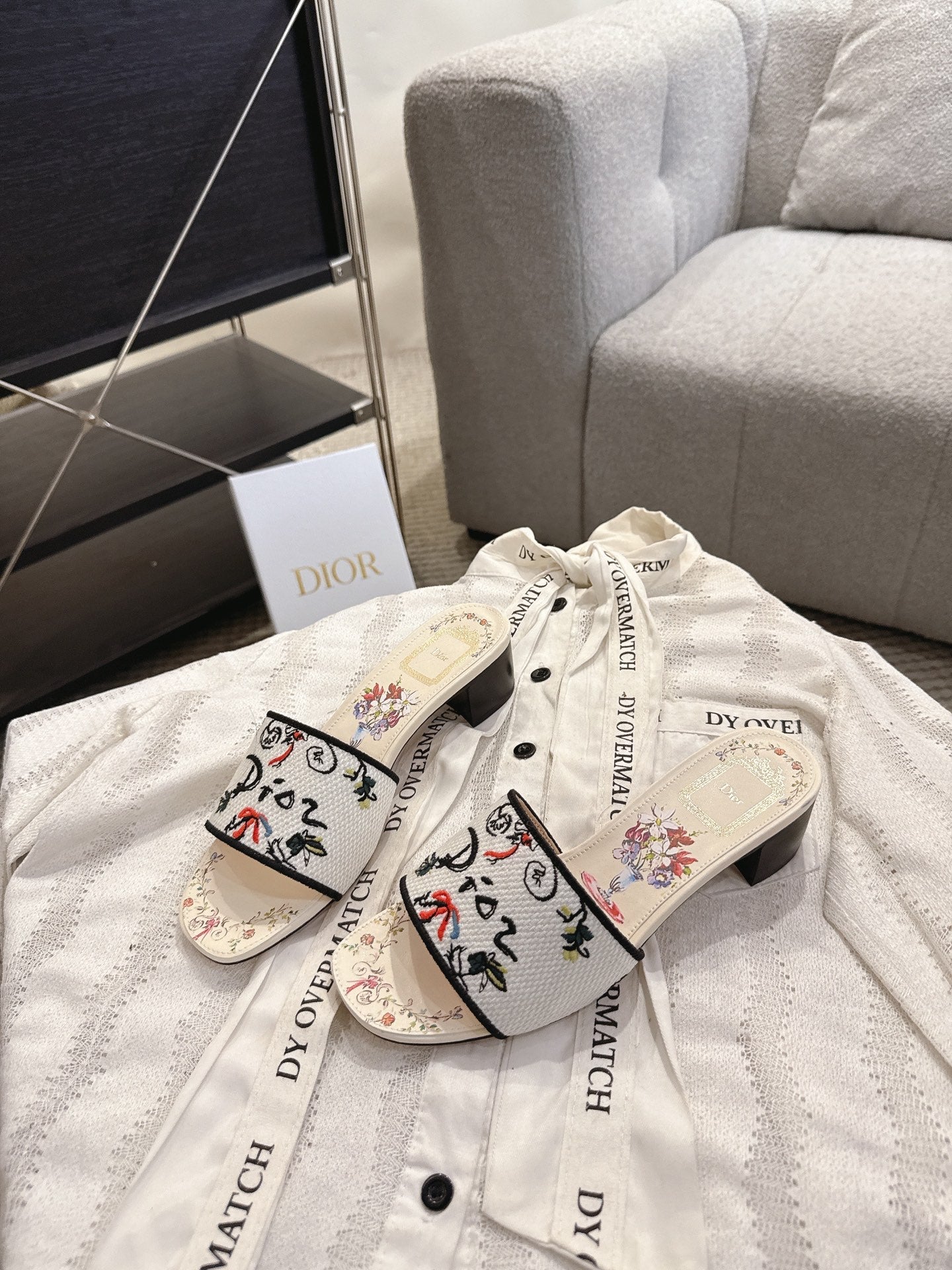 Dior 2026 Dway Slide Sandals Canvas 932089