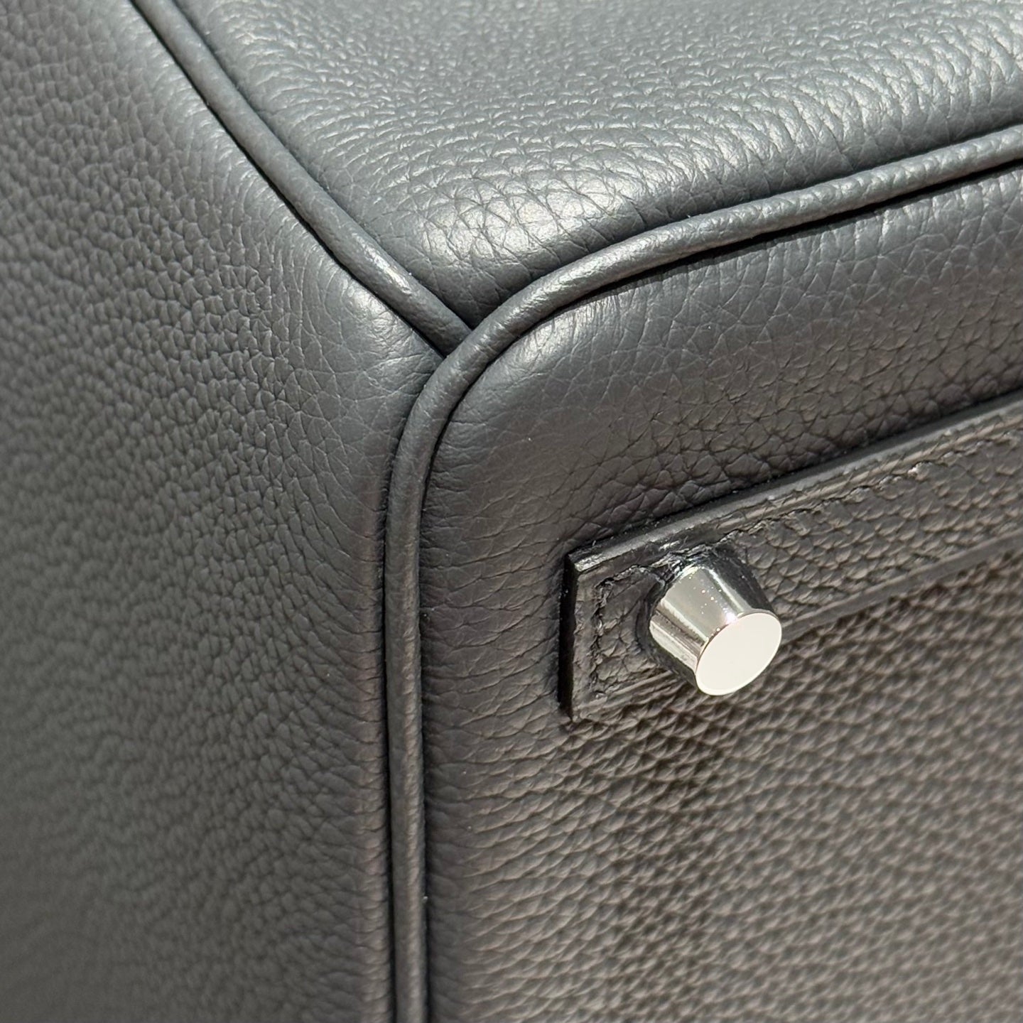 Hermes Birkin Slate Grey Silver Buckle Calfskin 255632