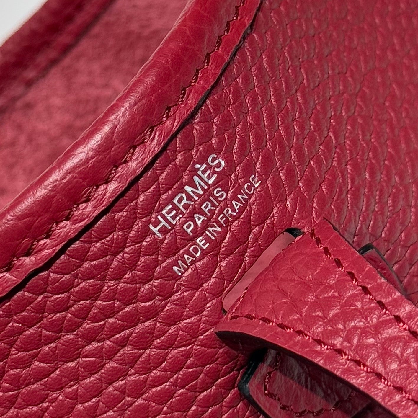 Hermes Evelyn 18 Bag Ruby Red Epsom Leather 255529