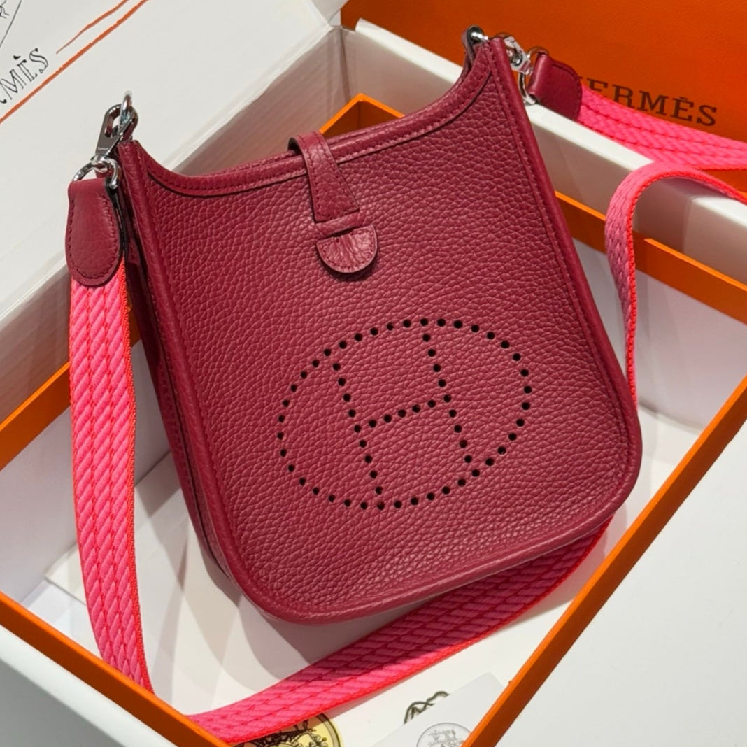 Hermes Evelyn 18 Bag Ruby Red Epsom Leather 255529