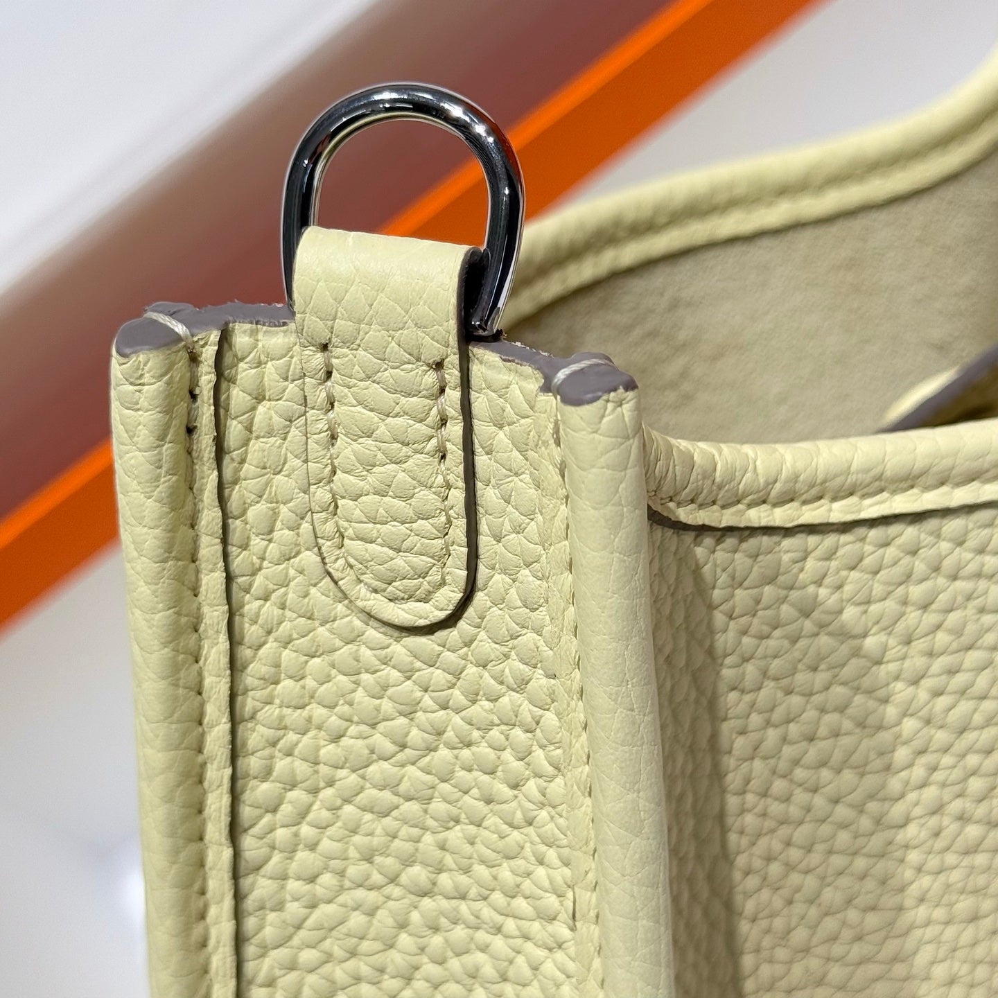 Hermes Evelyn 18 Bag Milton Yellow Epsom Leather 255527