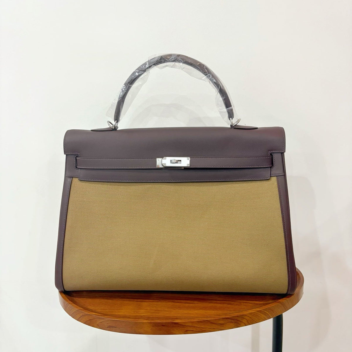 High-end Hermes 2026 Kelly Bag 40cm Swift Leather/Canvas