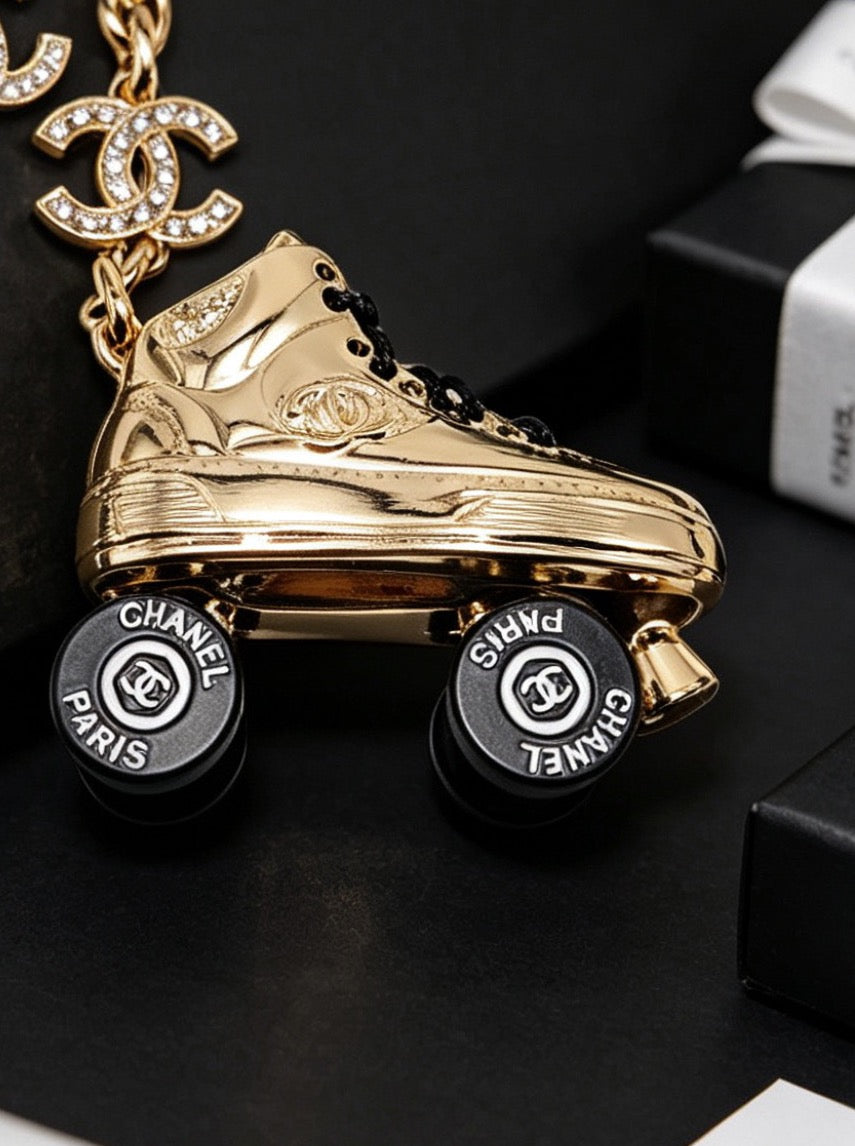 Chanel Gold Roller Skate Charm