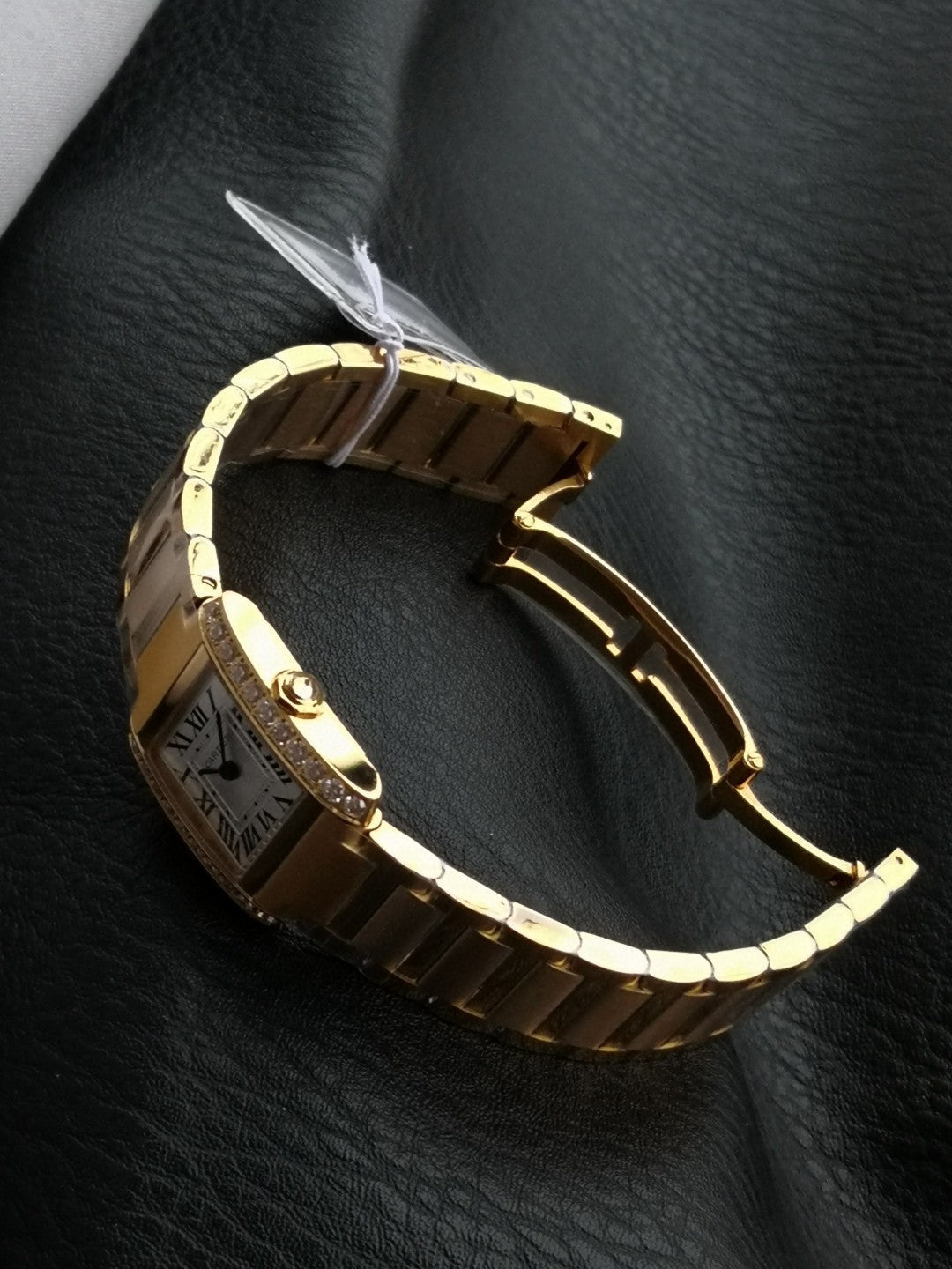 Tank Francaise Gold Case Diamond Bezel