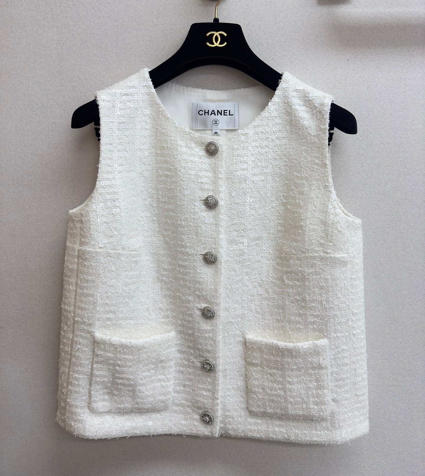 Chanel Princess Vest White Cotton 232717