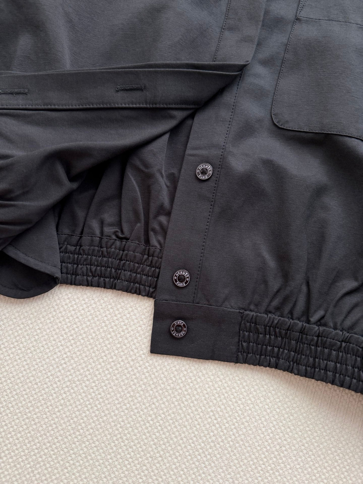 Hermes 2026 Short Workwear Jacket Black Cotton 742889