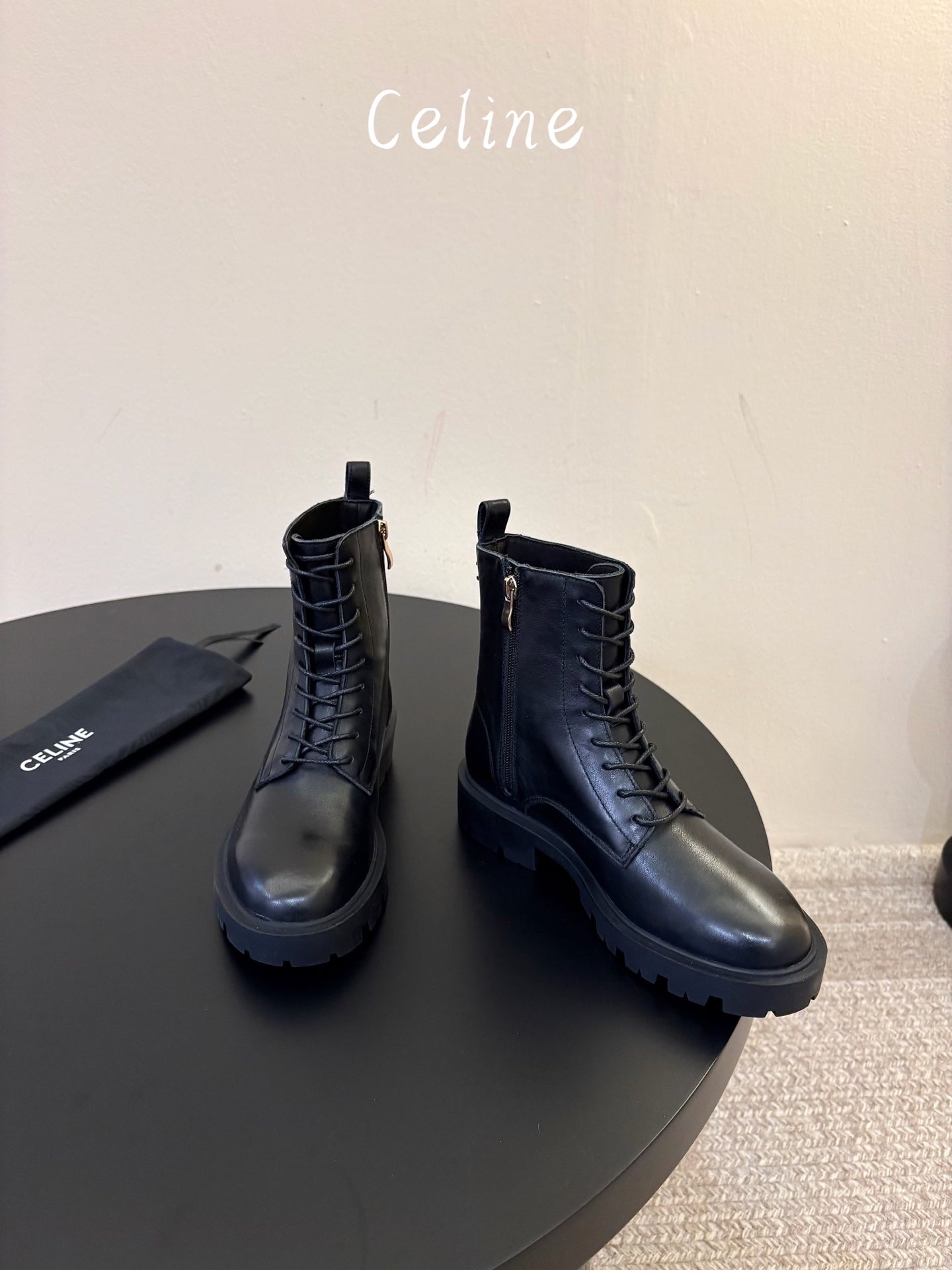 Celine 2026 Arc De Triomphe Platform Boots Suede Leather 104888