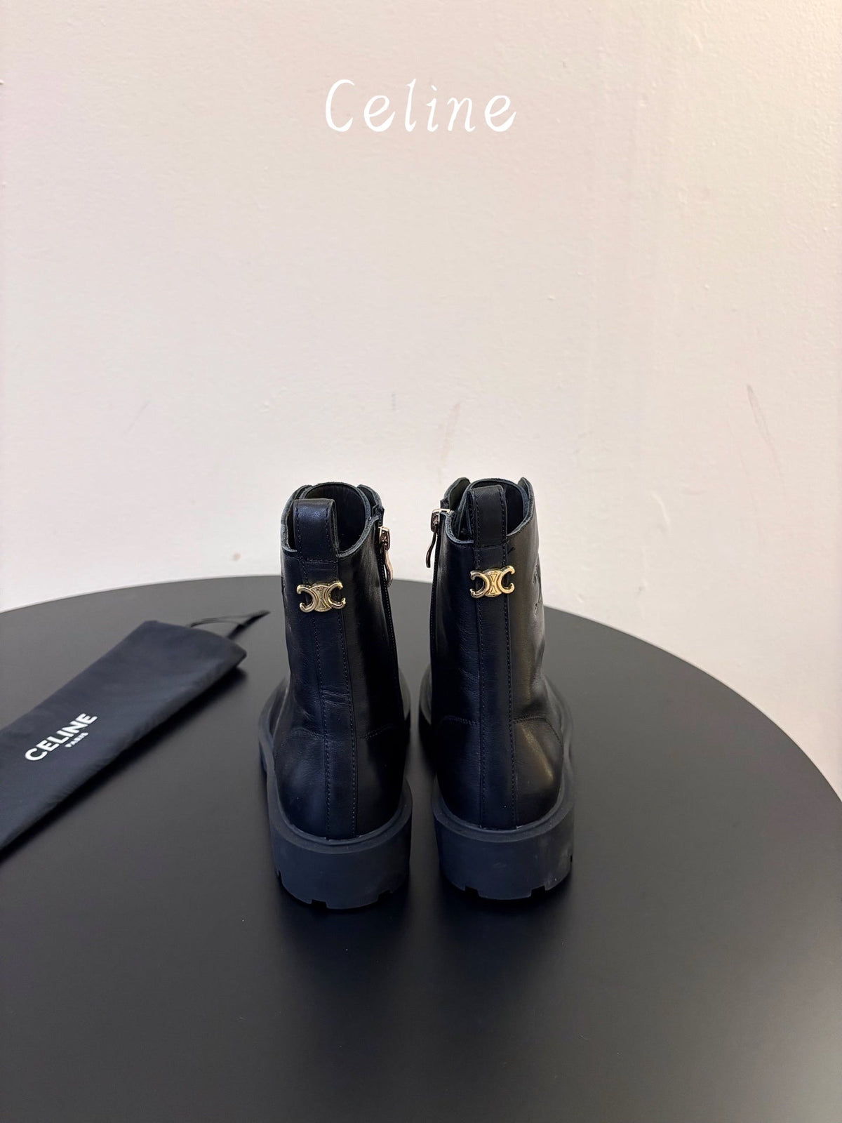 Celine 2026 Arc De Triomphe Platform Boots Suede Leather 104888