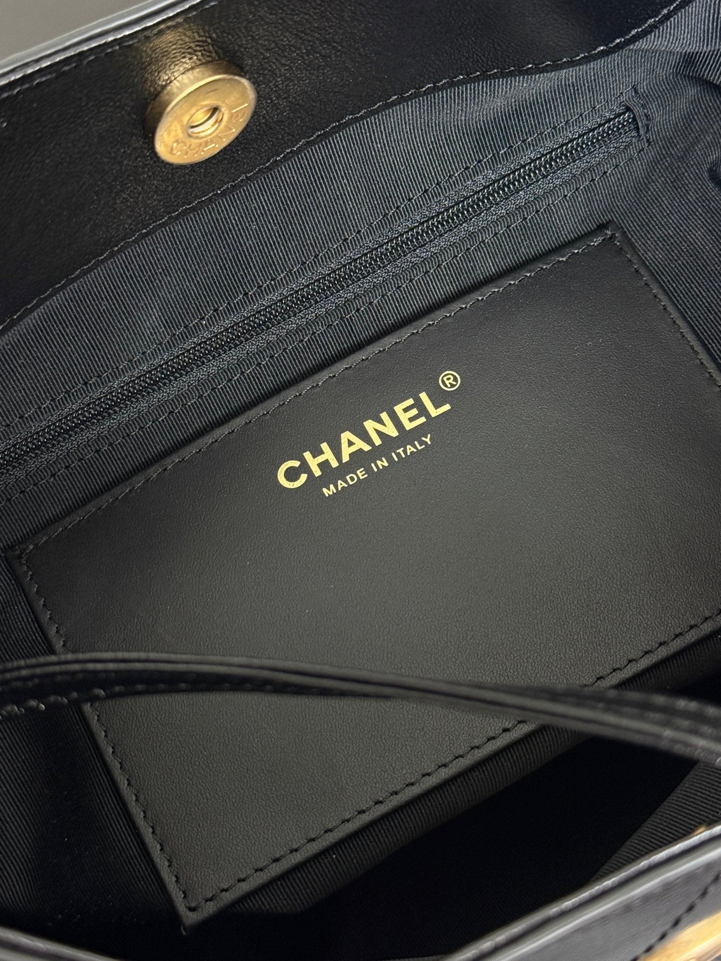 Chanel 2026 Hippie Hobo Bag 32cm Black Calfskin