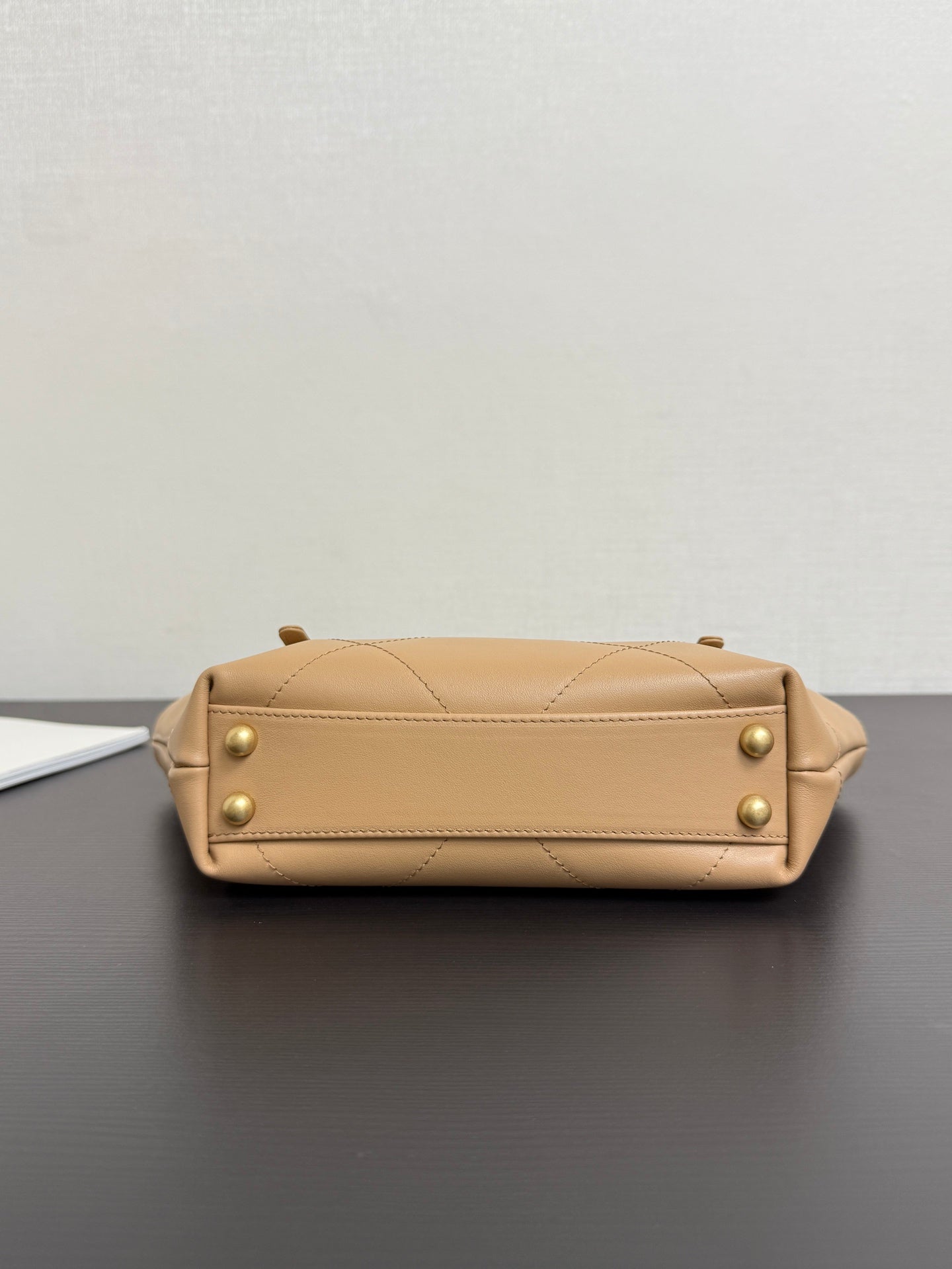 Chanel 2026 Maxi Coco Shopping Tote Bag 30cm Beige Calfskin