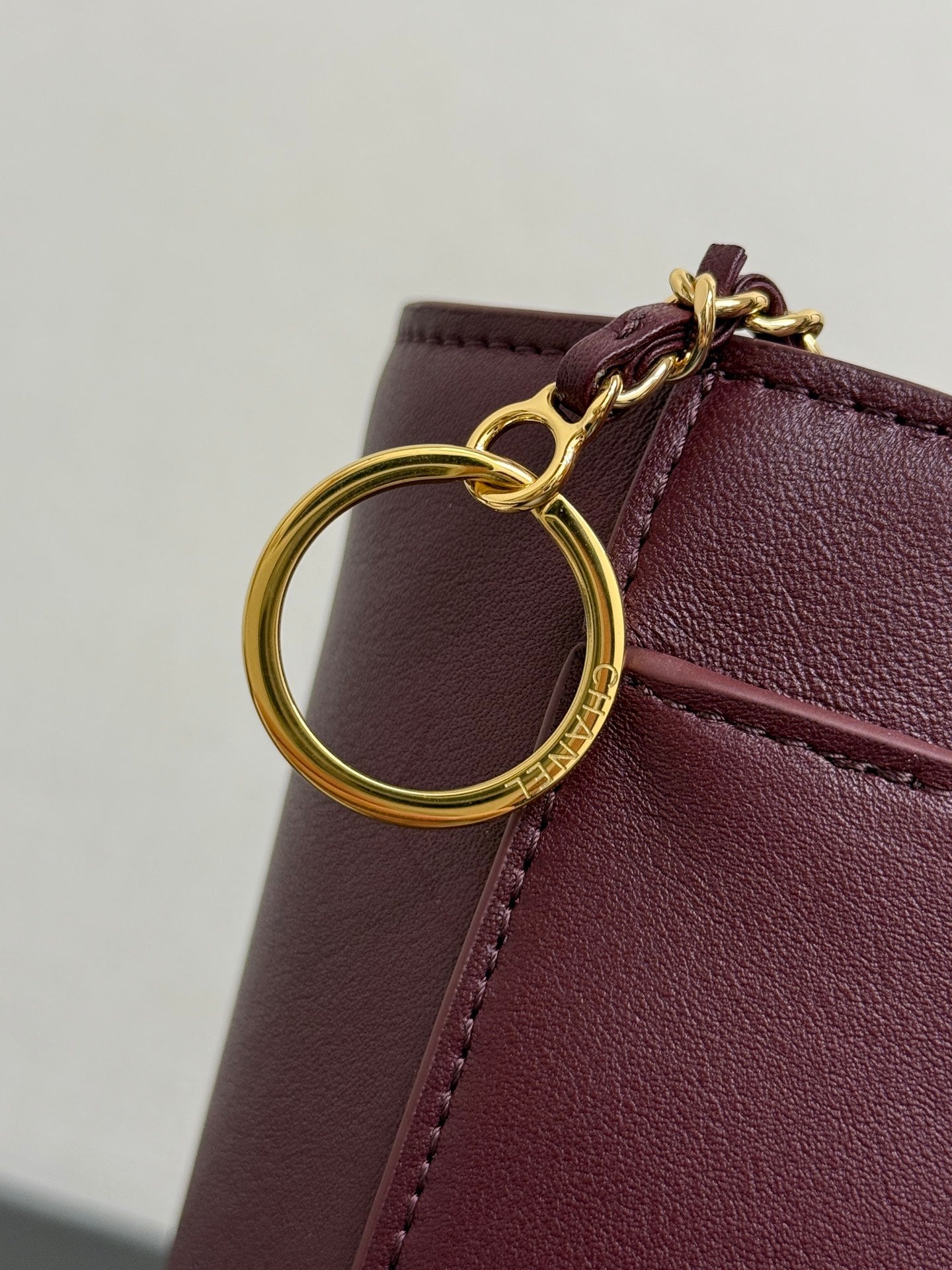 Chanel 2026 Shopping Bag 35cm Burgundy Calfskin