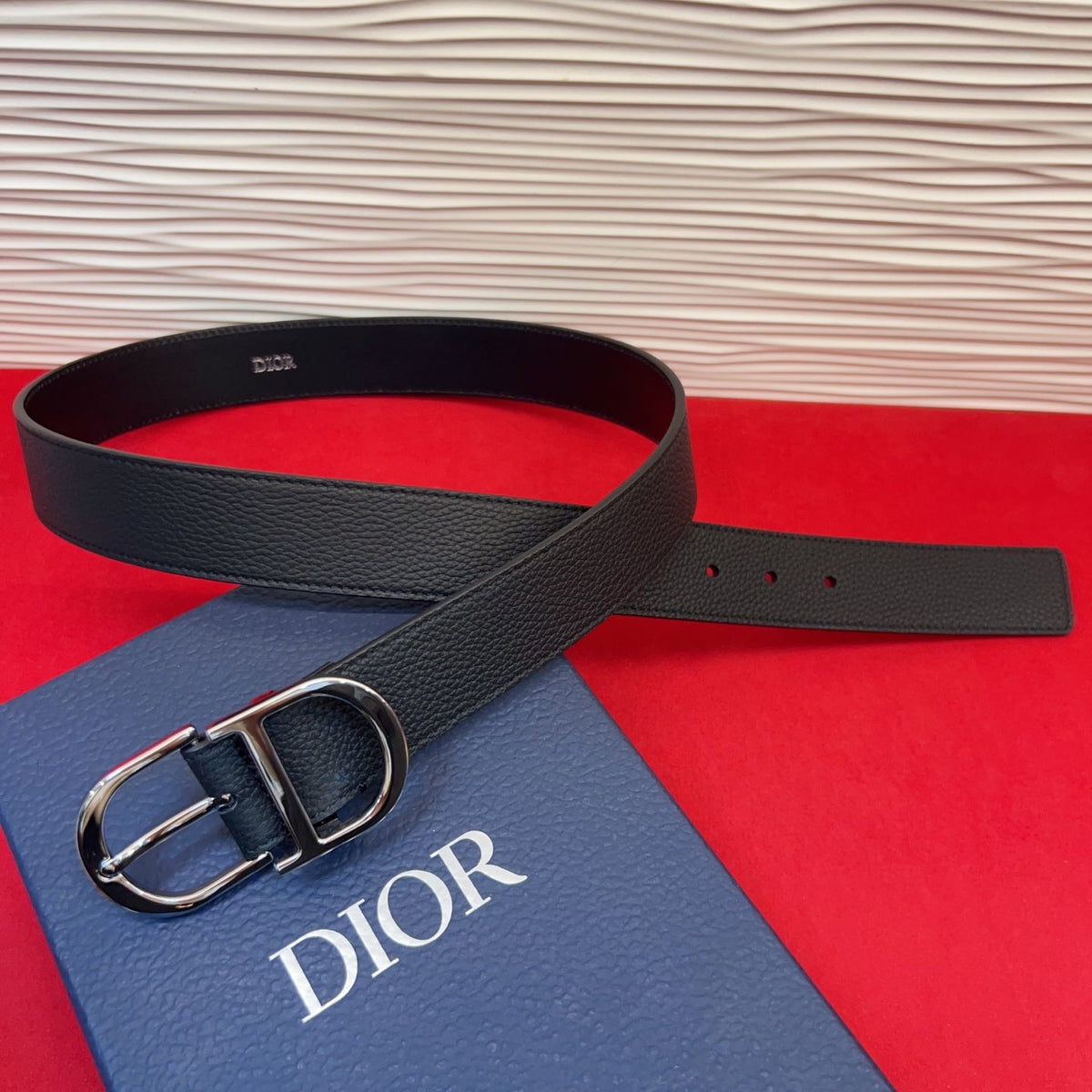 Dior 2026 CD Buckle Belt 35mm Calfskin