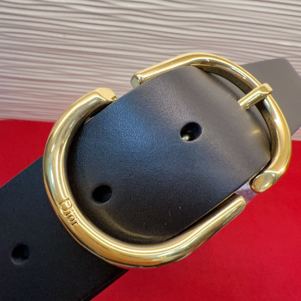 Dior 2026 Oval Buckle Belt 35mm Leather