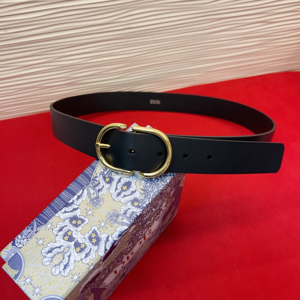 Dior 2026 Oval Buckle Belt 35mm Leather