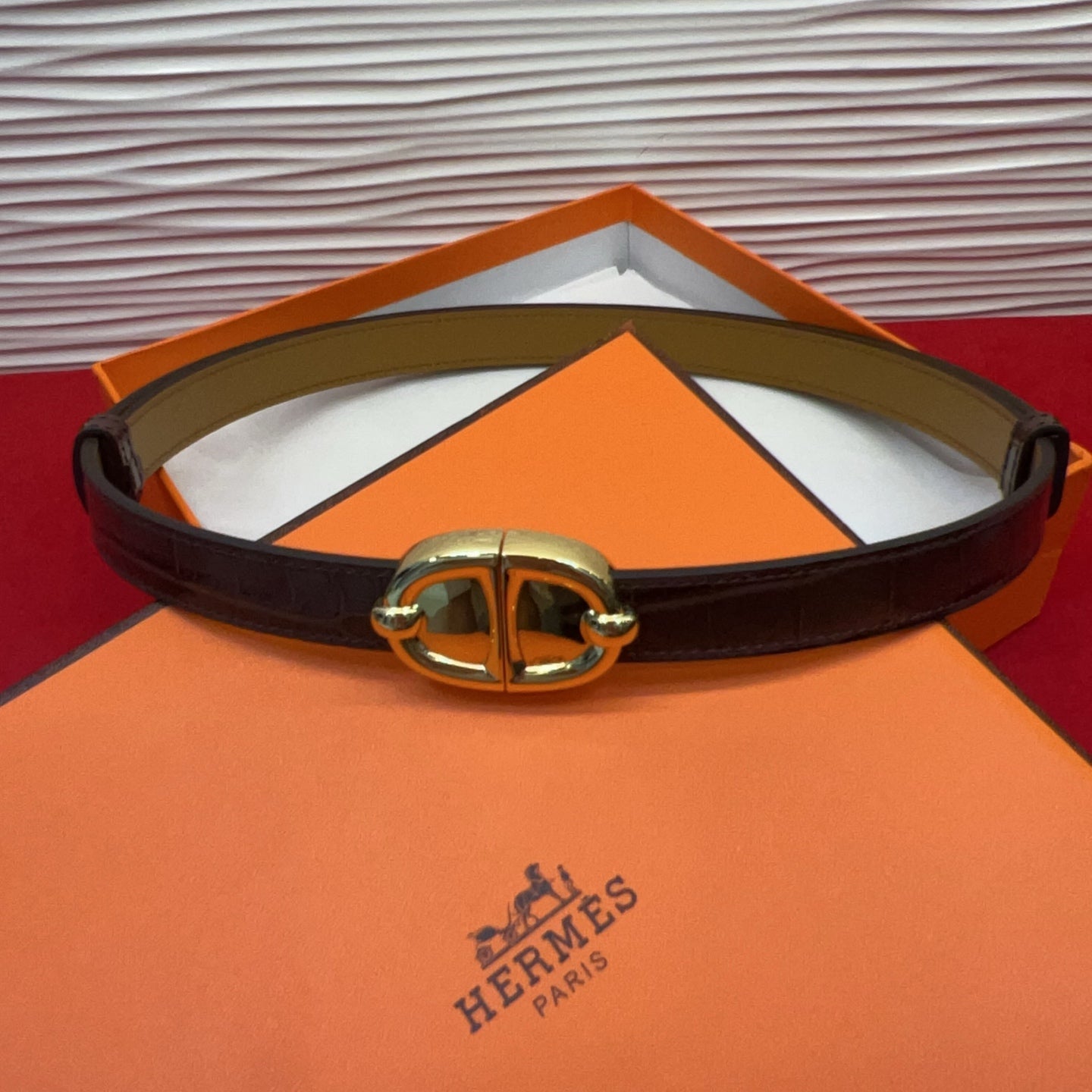 Hermes 2026 Chaine Ancre Belt 18mm Leather