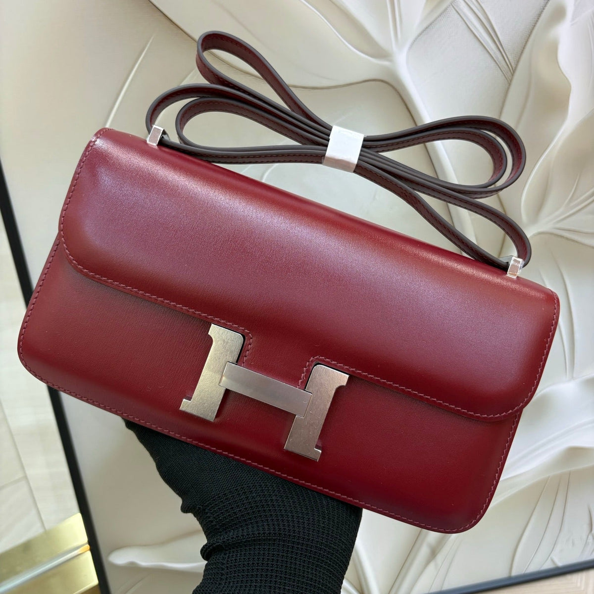 High-end Hermes 2026 Constance Elan 24cm Bag Box Leather