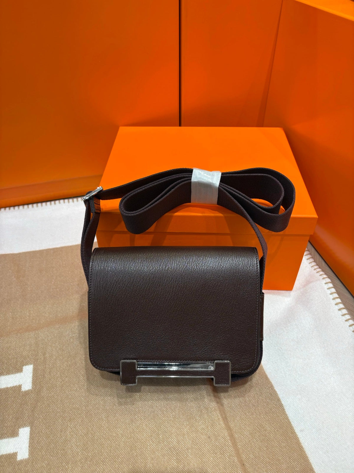 High-end Hermes 2026 Geta Bag 20cm Evercolor Calfskin