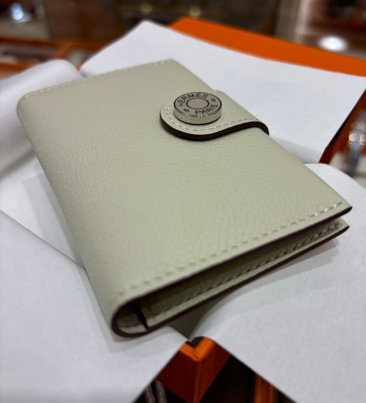 High-end Hermes 2026 R.M.S Card Holder Evercolor Leather