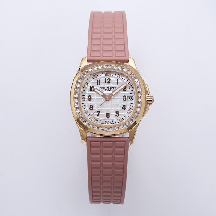 Patek Philippe Aquanaut Luce 35.6mm Rose Gold Case Pink Rubber Strap