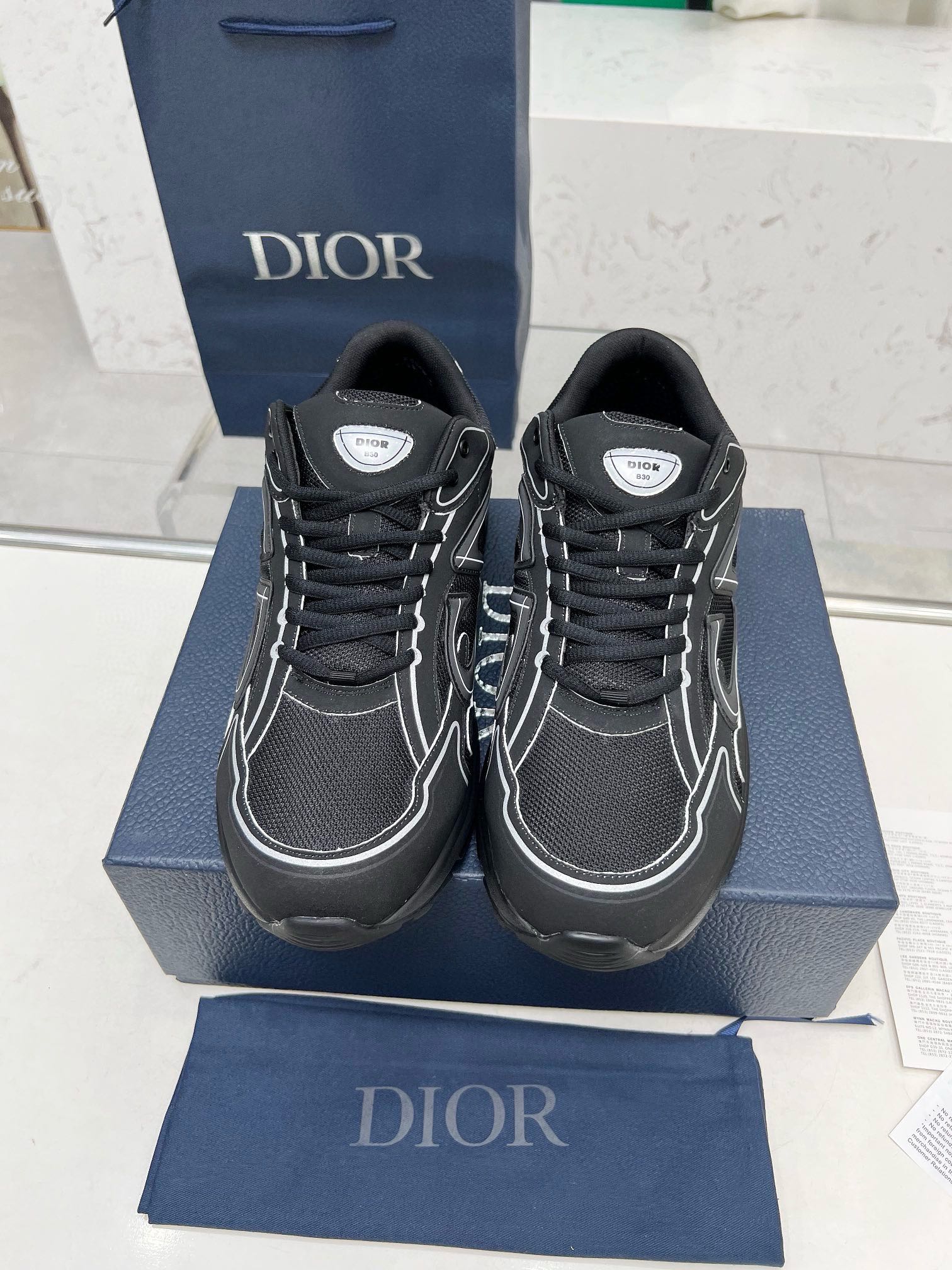 CD B30 SNEAKER BLACK MESH FABRIC