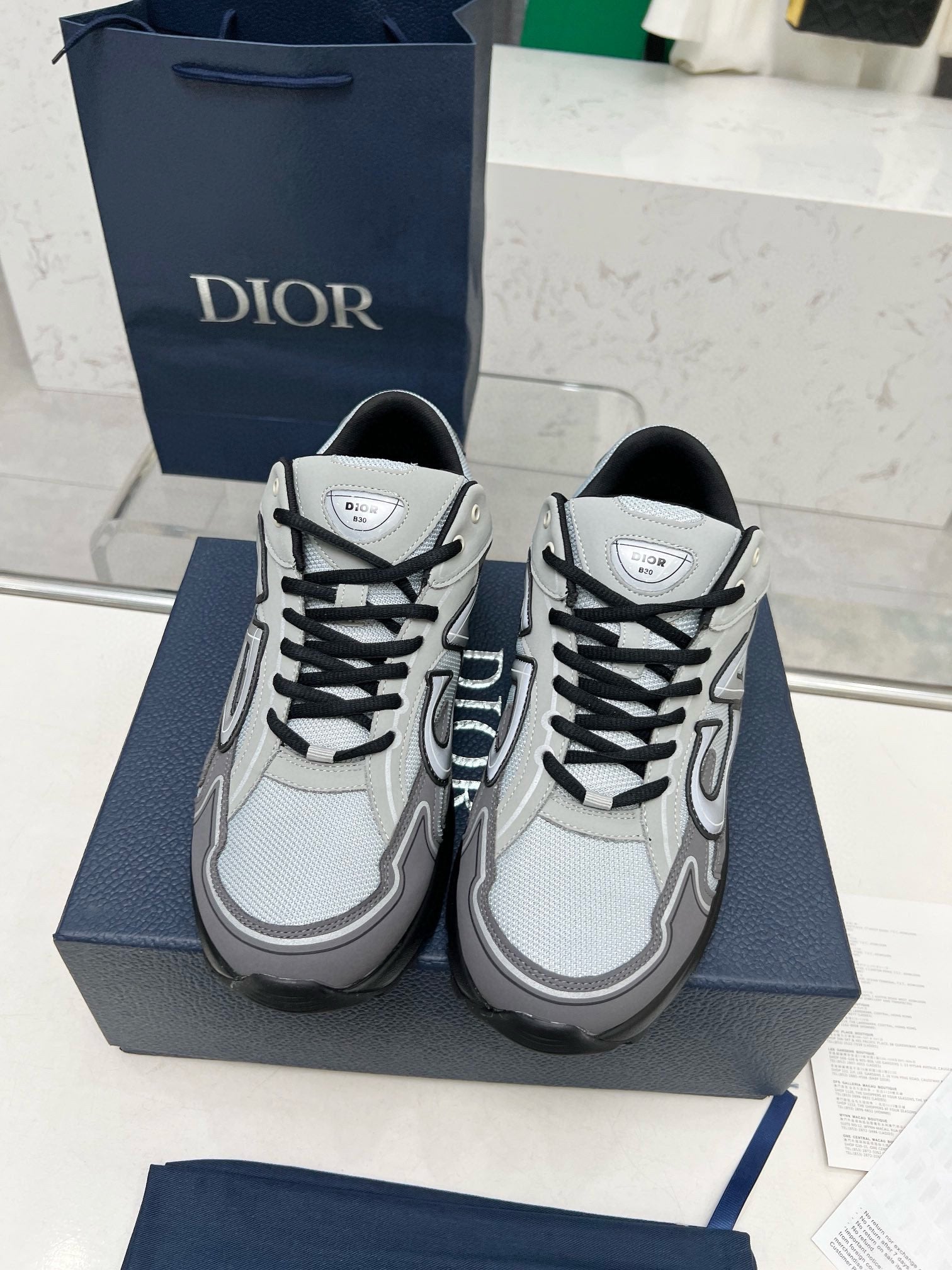 CD B30 SNEAKER ANCHOR AND GRAY MESH FABRIC