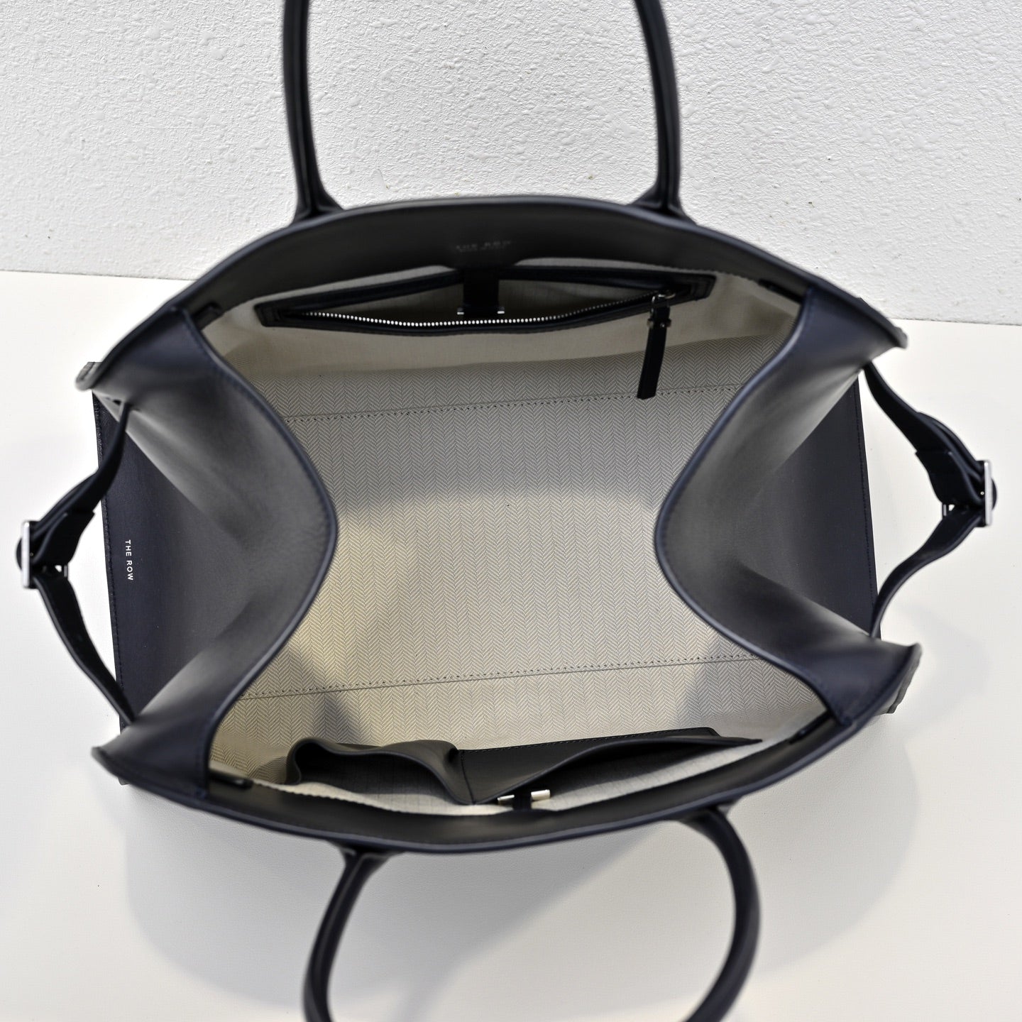 The Row Margaux 15 38cm Tote Bag In Calfskin